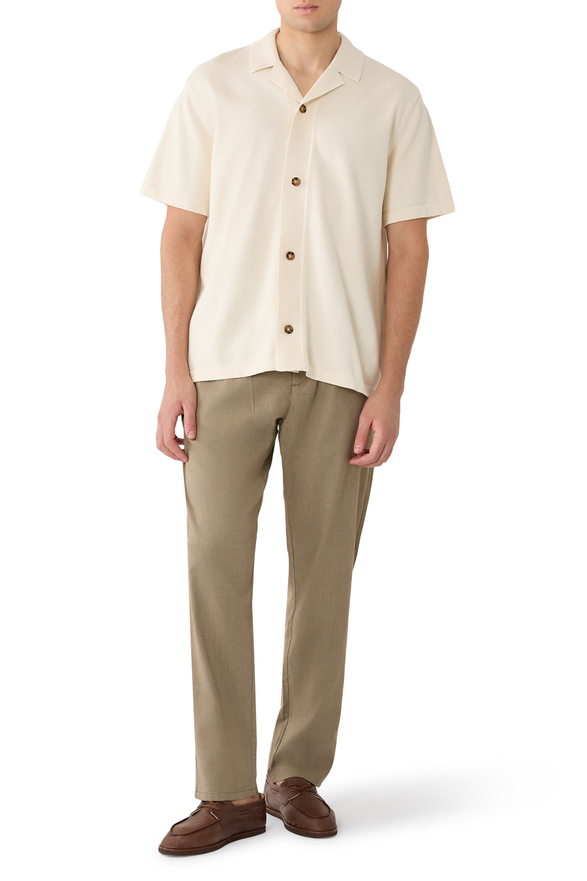 بنطال كومو بقصة تضيق باتجاه الأسفل تويل خفيف