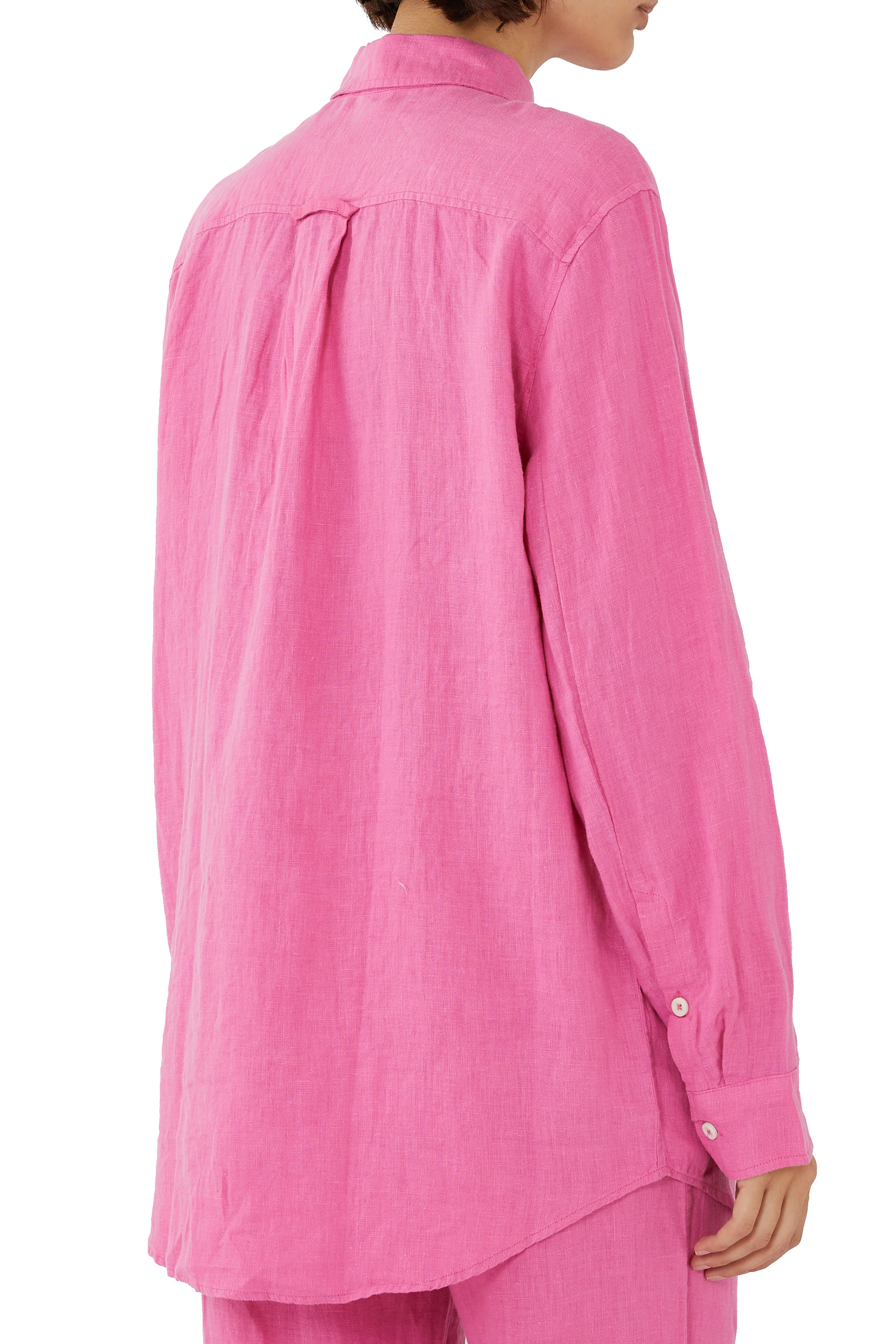 قميص بقصة مريحة كتان