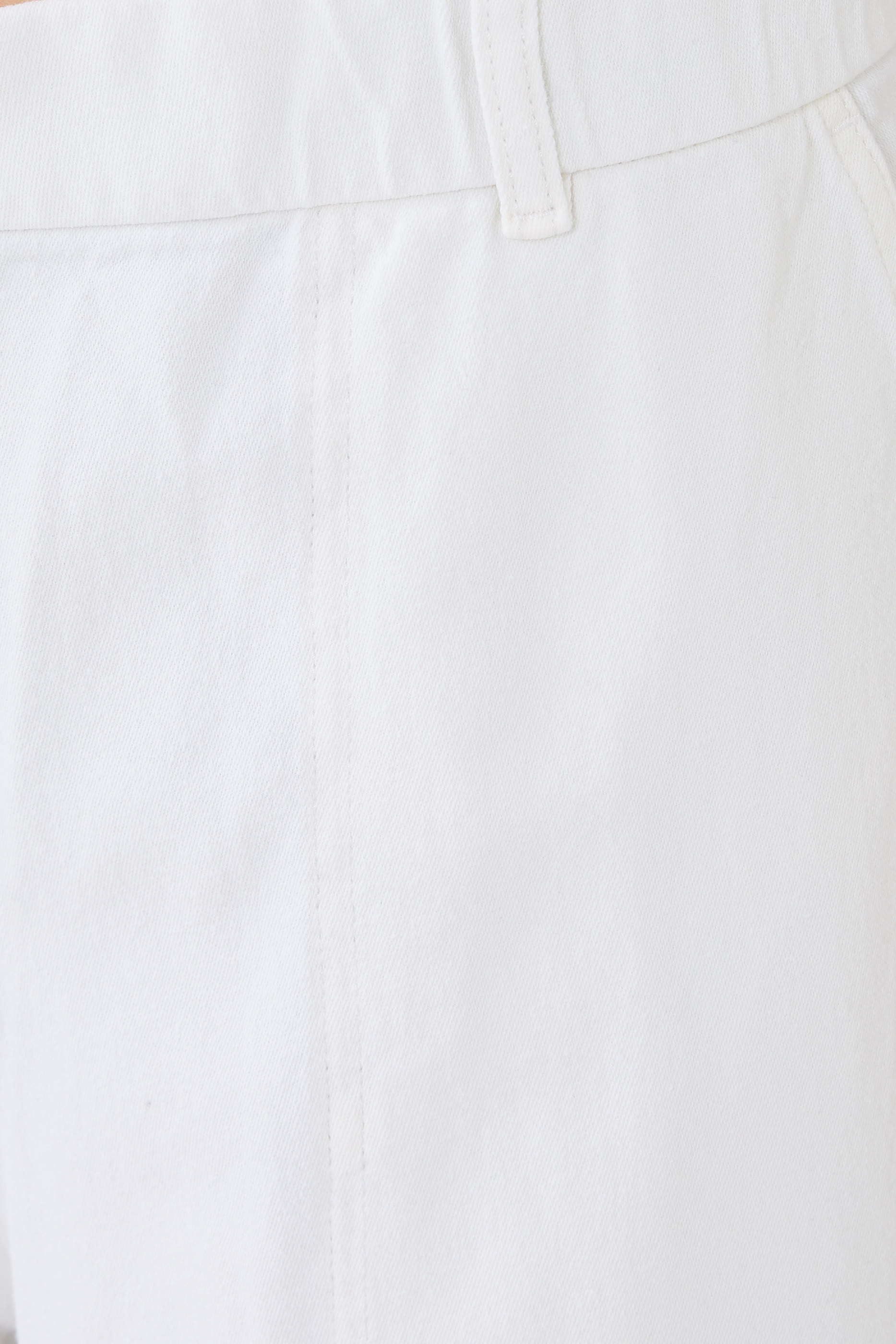 بنطال بتصميم عملي بقصة ساق واسعة قطن مصبوغ