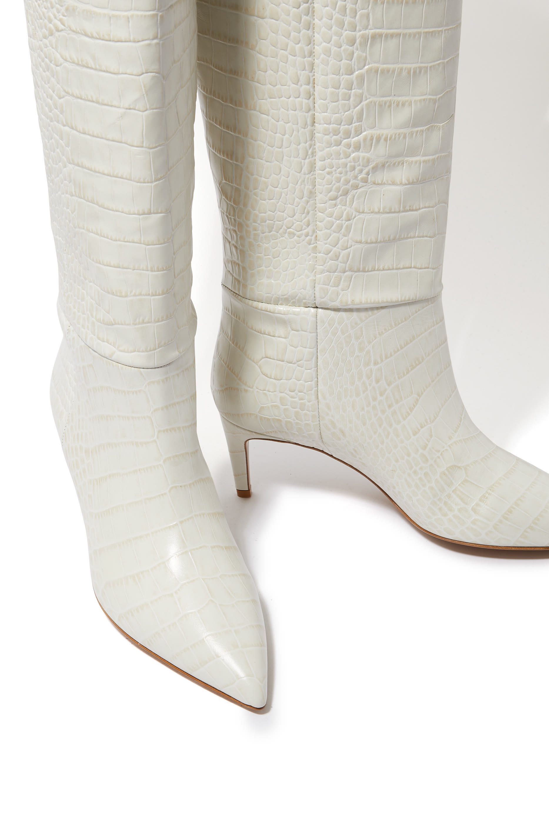 بوت بكعب عالي ونقشة جلد التمساح 60