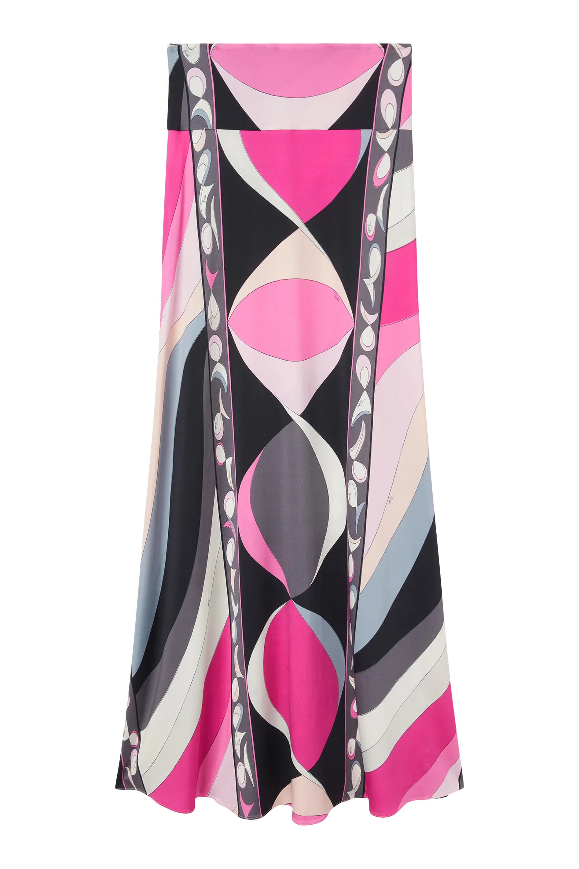 تنورة طويلة مزينة بطبعة بيكسي