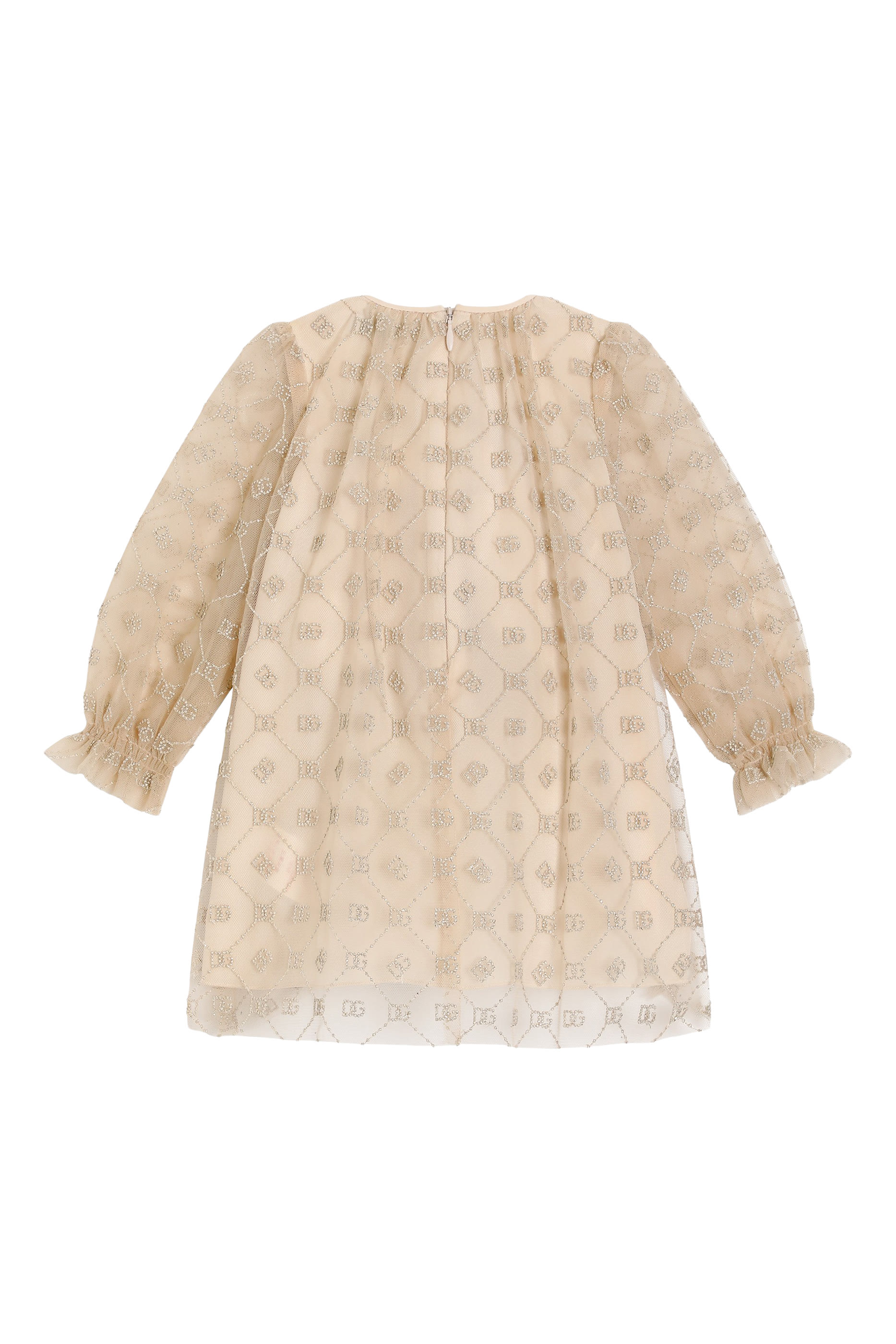 فستان بتطريز شعار الماركة تول للأطفال