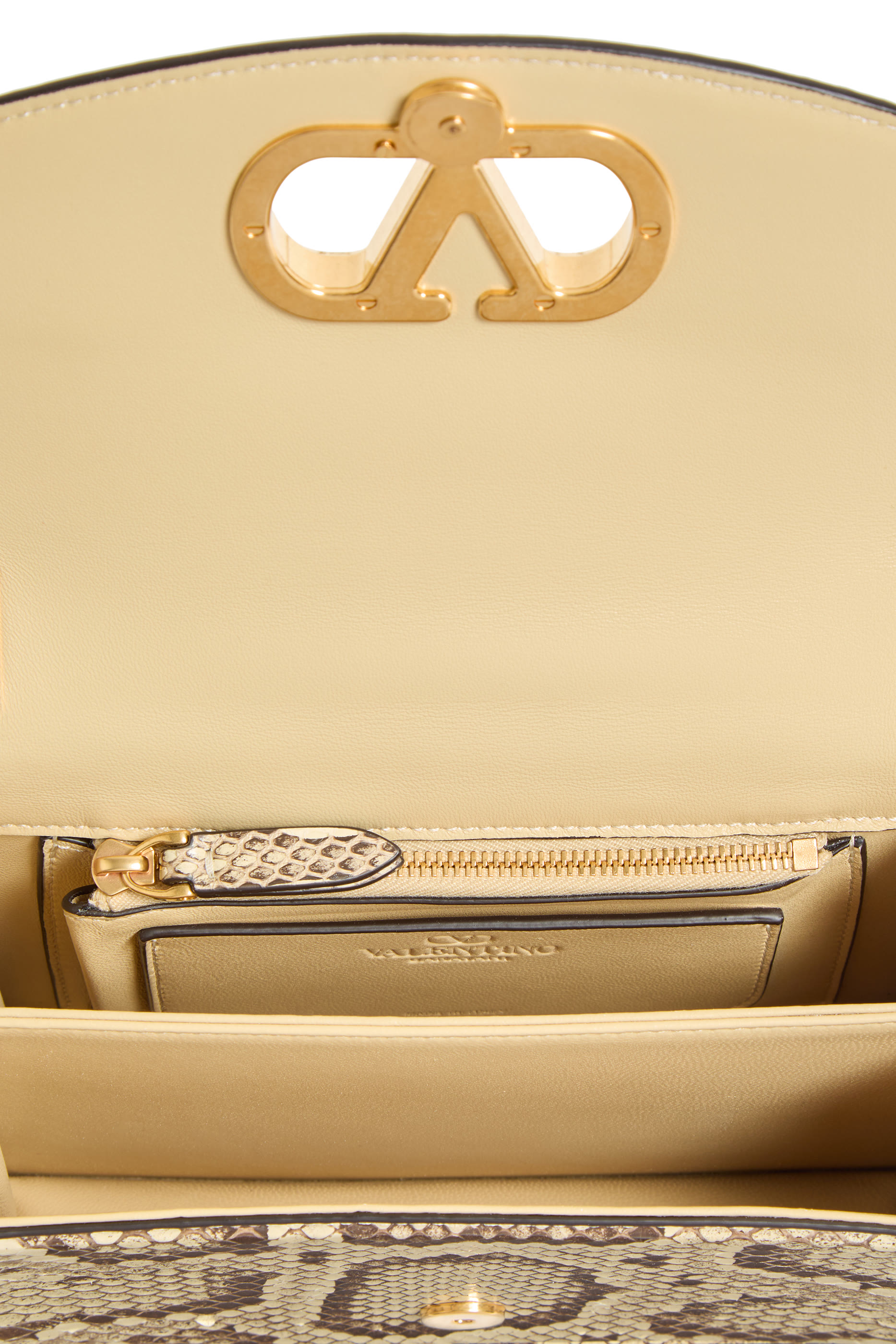 حقيبة كتف فاين صغيرة بنقشة جلد ثعبان