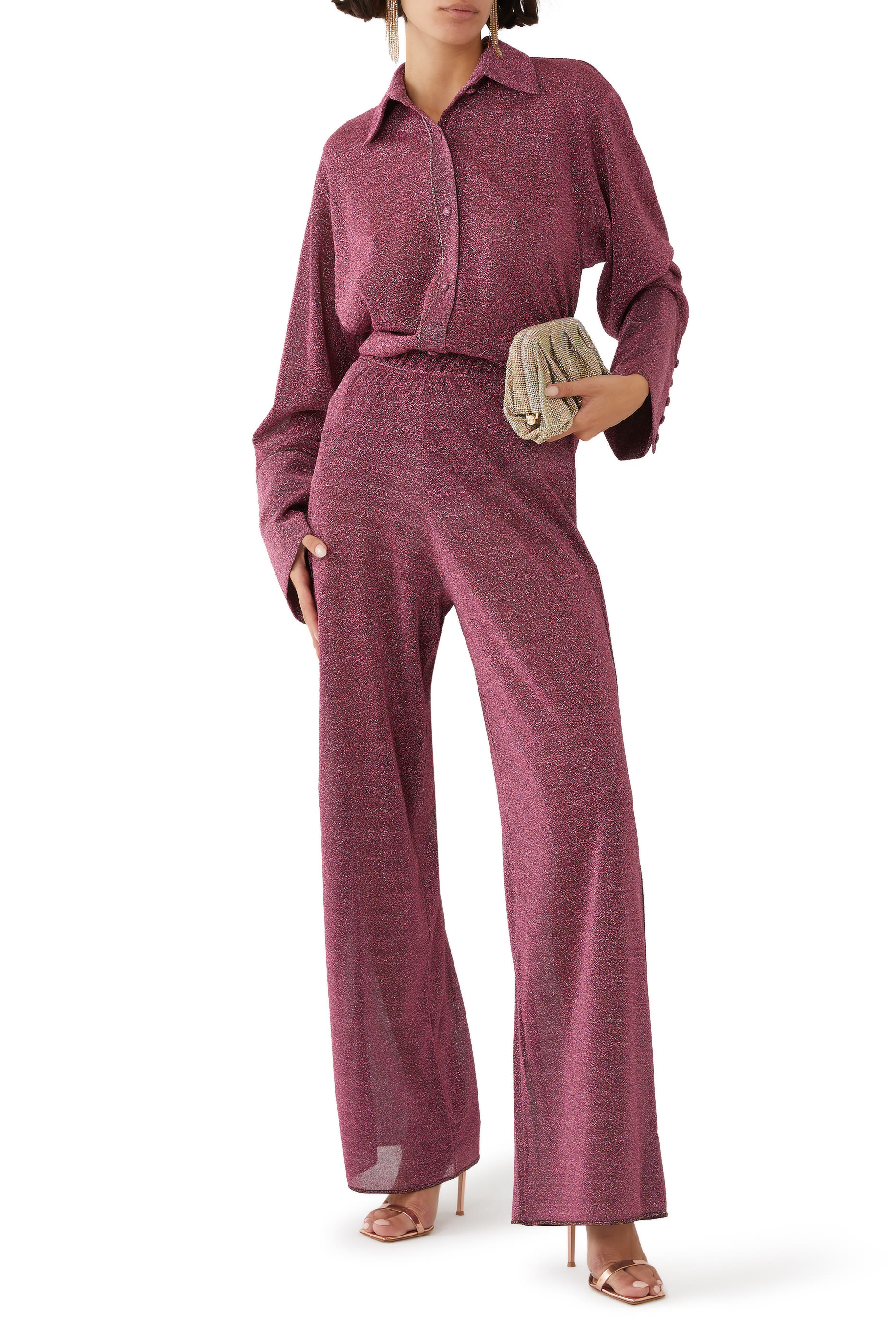 بنطال لومير بقصة ساق واسعة