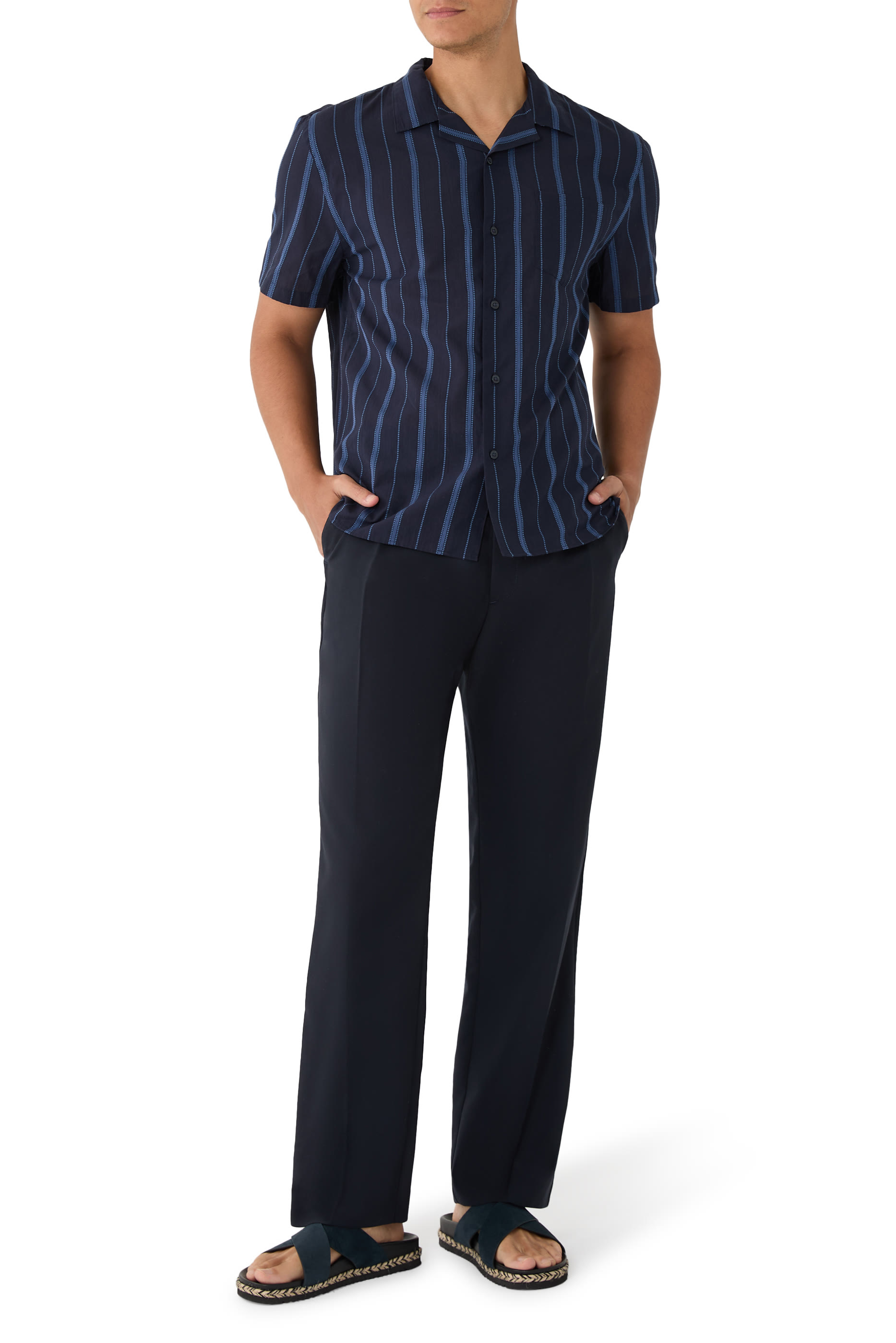 Deck Stripe Cotton Cabana Shirt