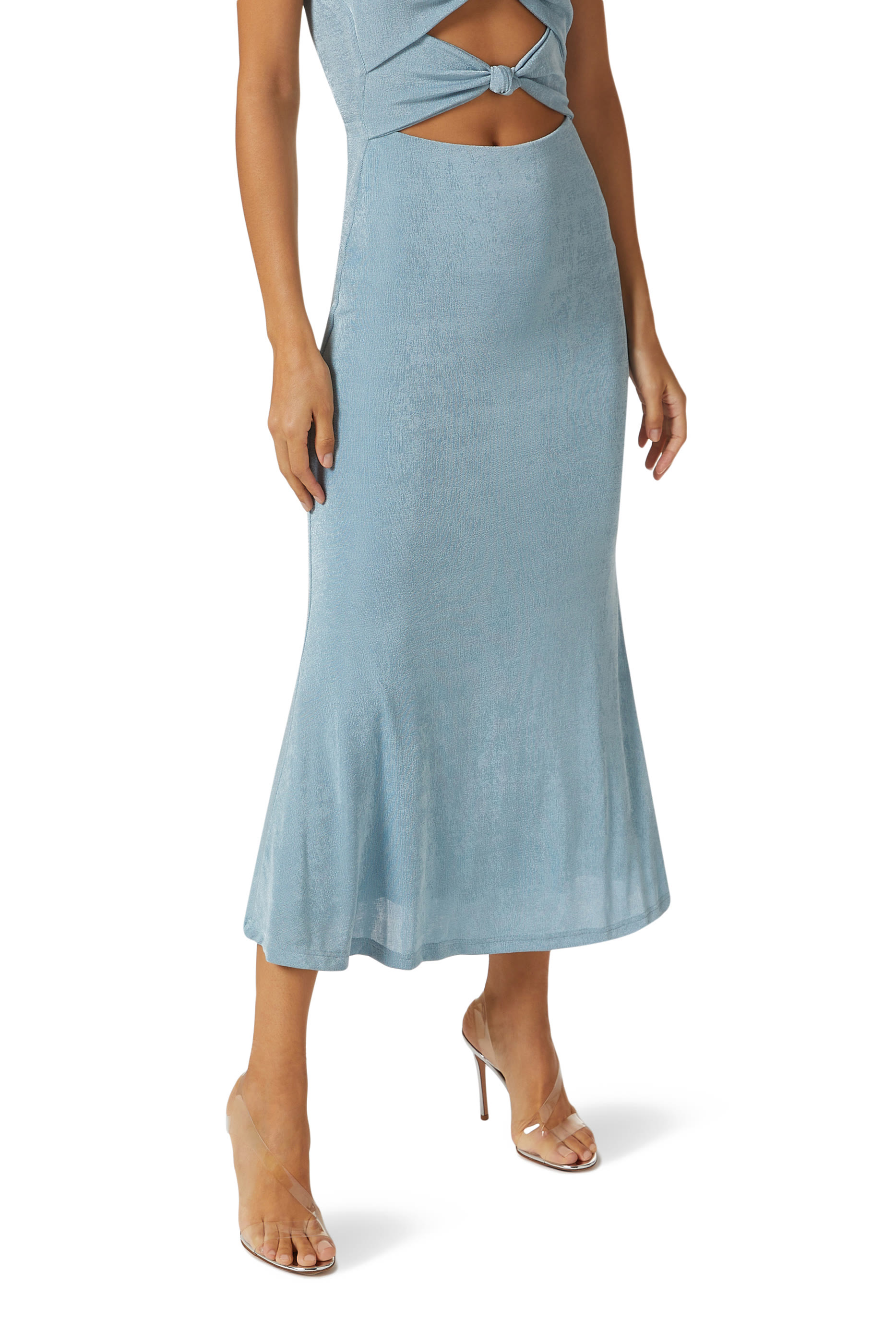 صندل متروبوليس 105 جلد لامع بأجزاء شفافة