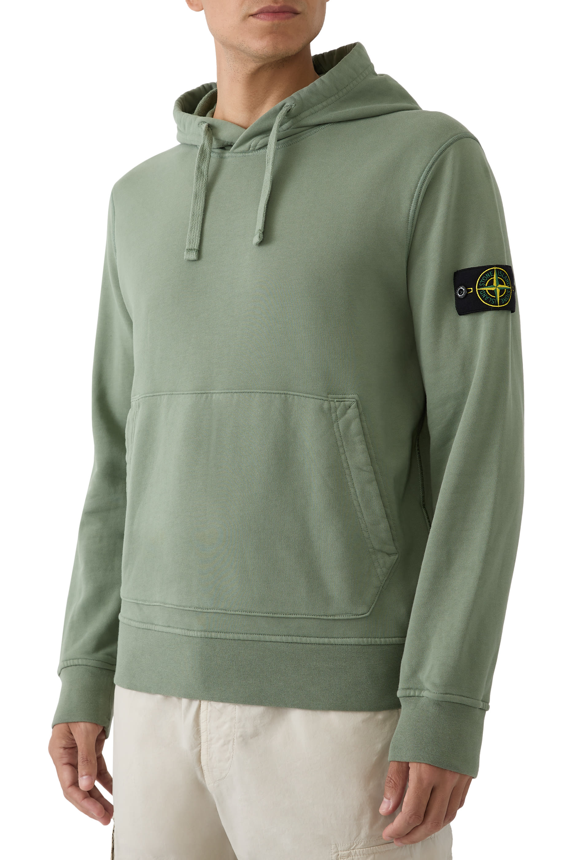 هودي برقعة شعار الماركة صوف قطن عضوي