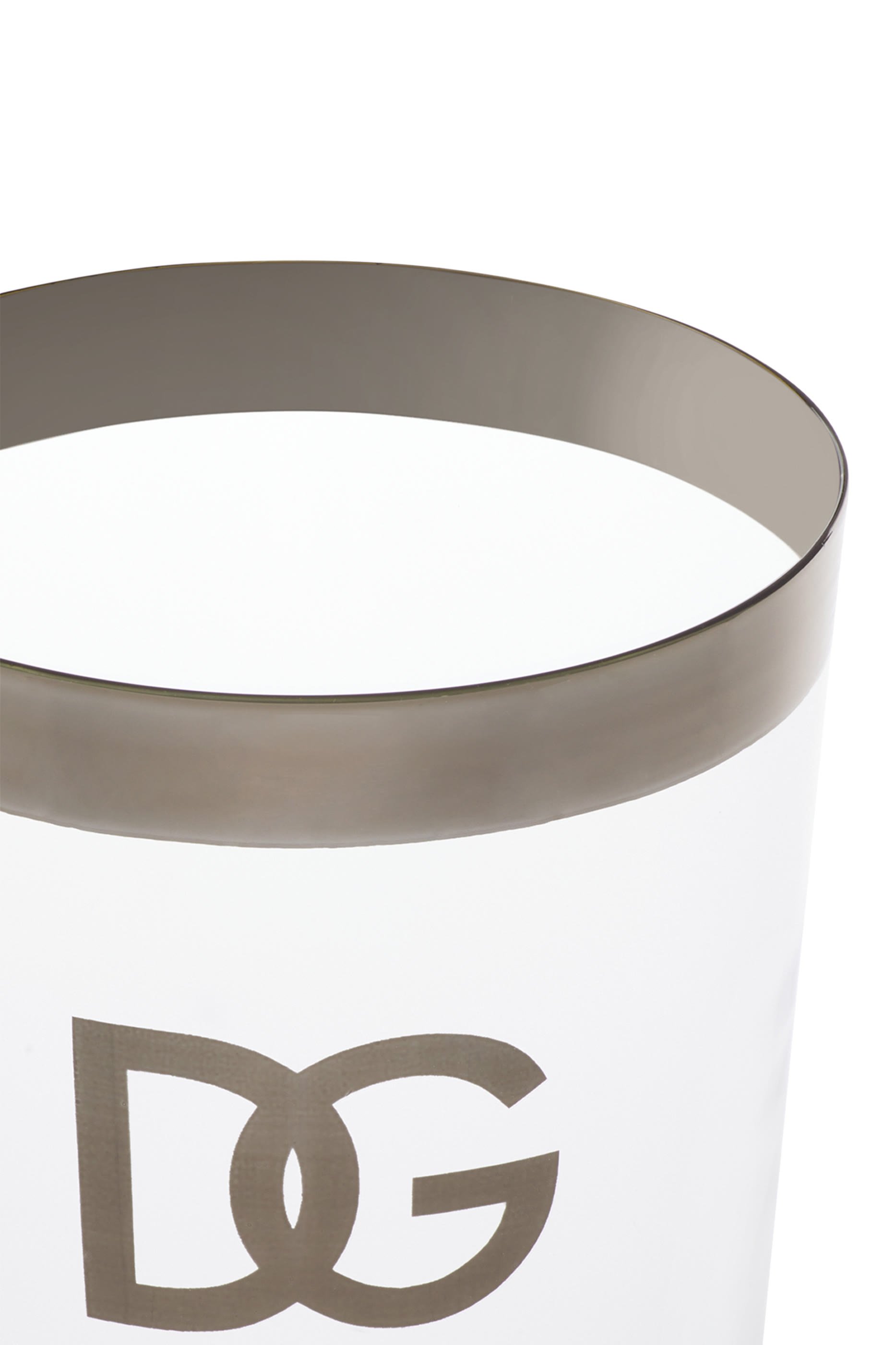 طقم كاسات سوفت درينكس بشعار الماركة بلون فضي، قطعتين