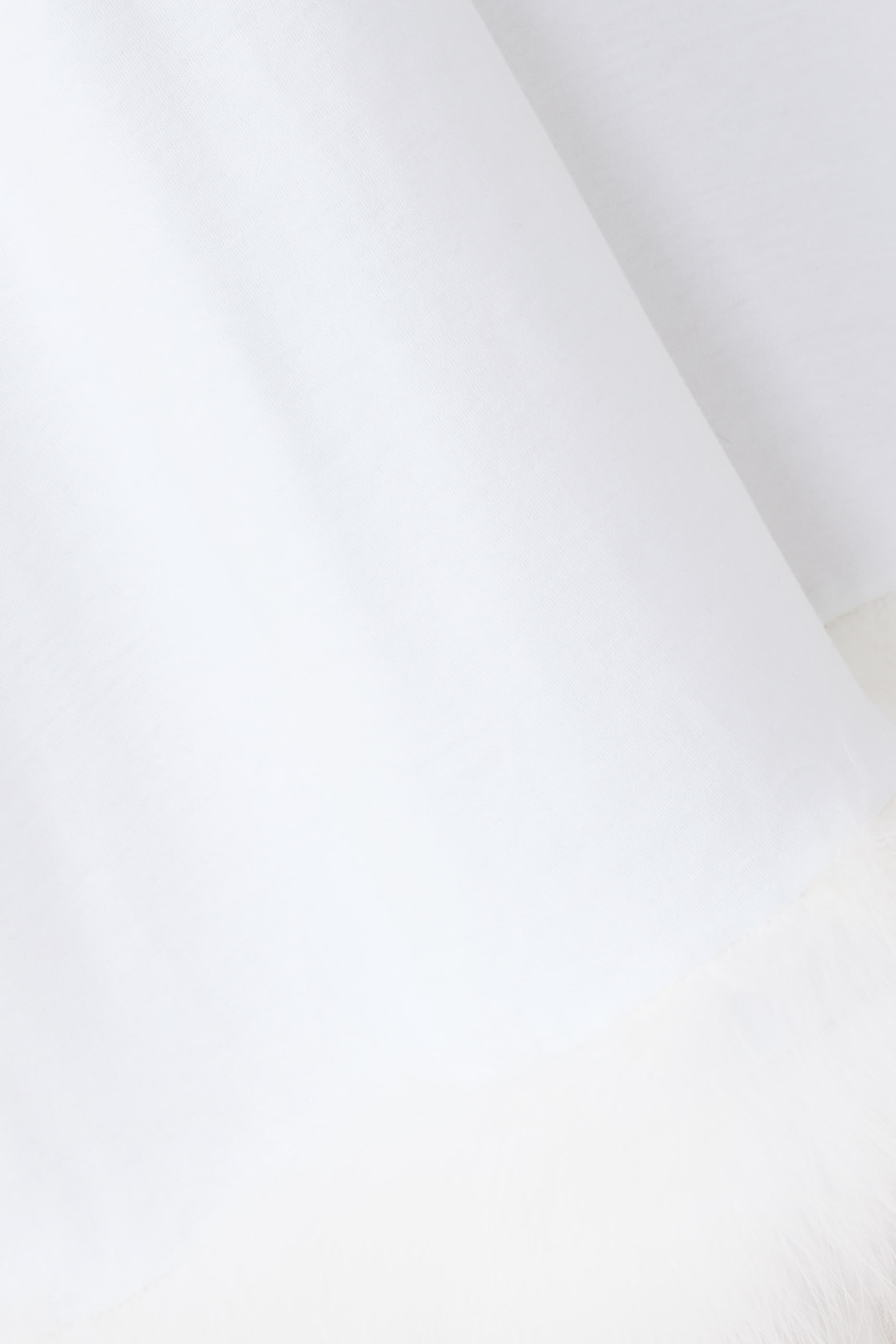 فستان قصير مزين بفرو