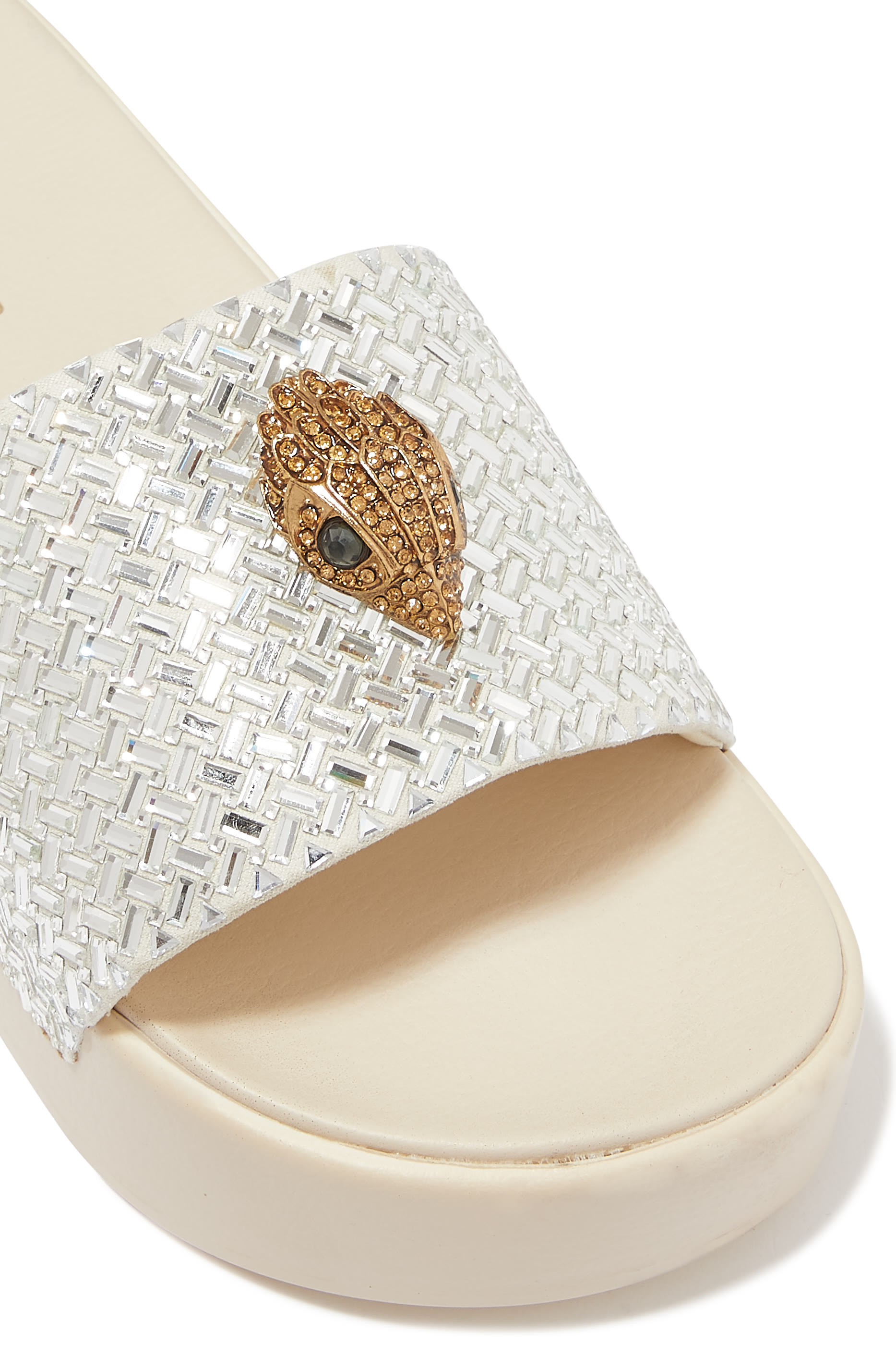 حذاء خفيف مبطن مرصع بالكريستال بنعل سميك