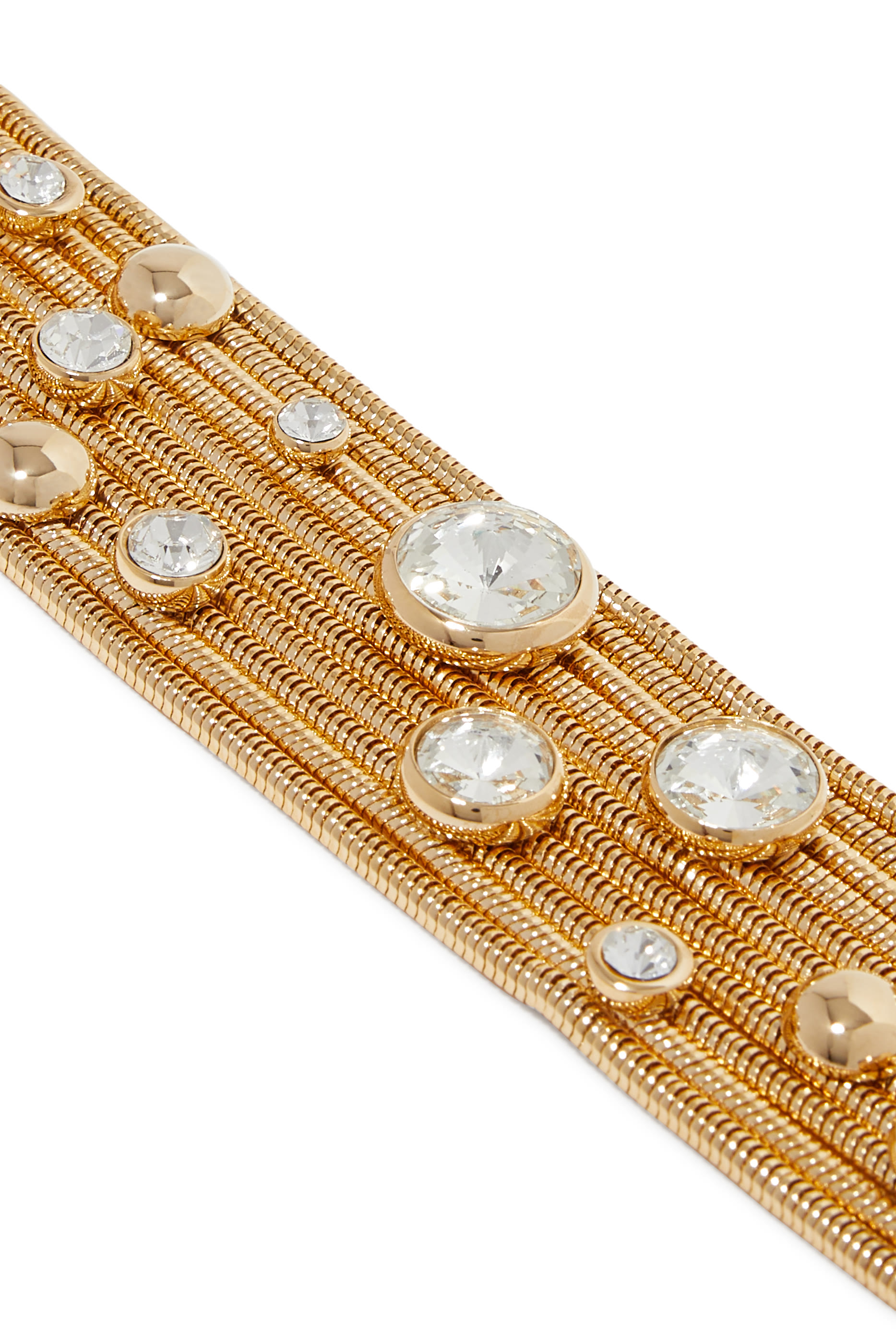 قلادة رقبة متعددة السلاسل مرصعة بكريستال