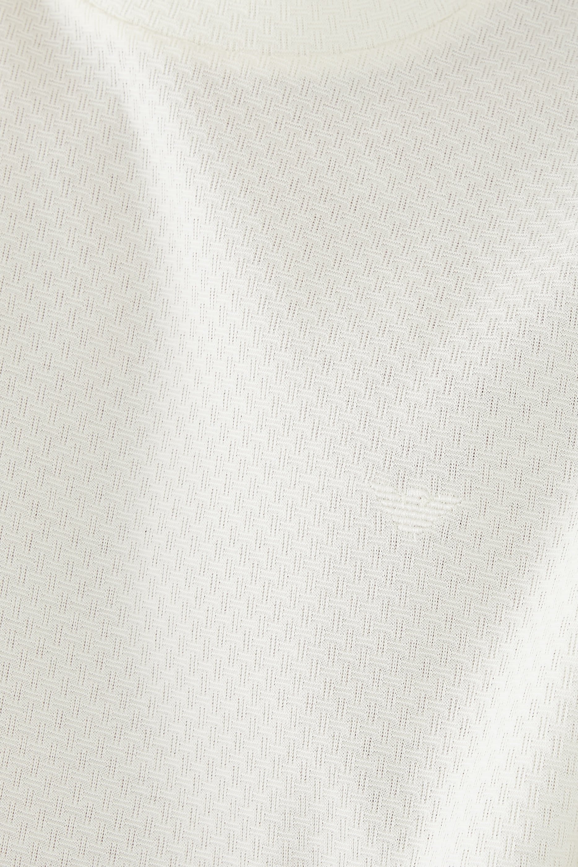 تيشيرت بشعار الماركة جاكار أحادي اللون قطن