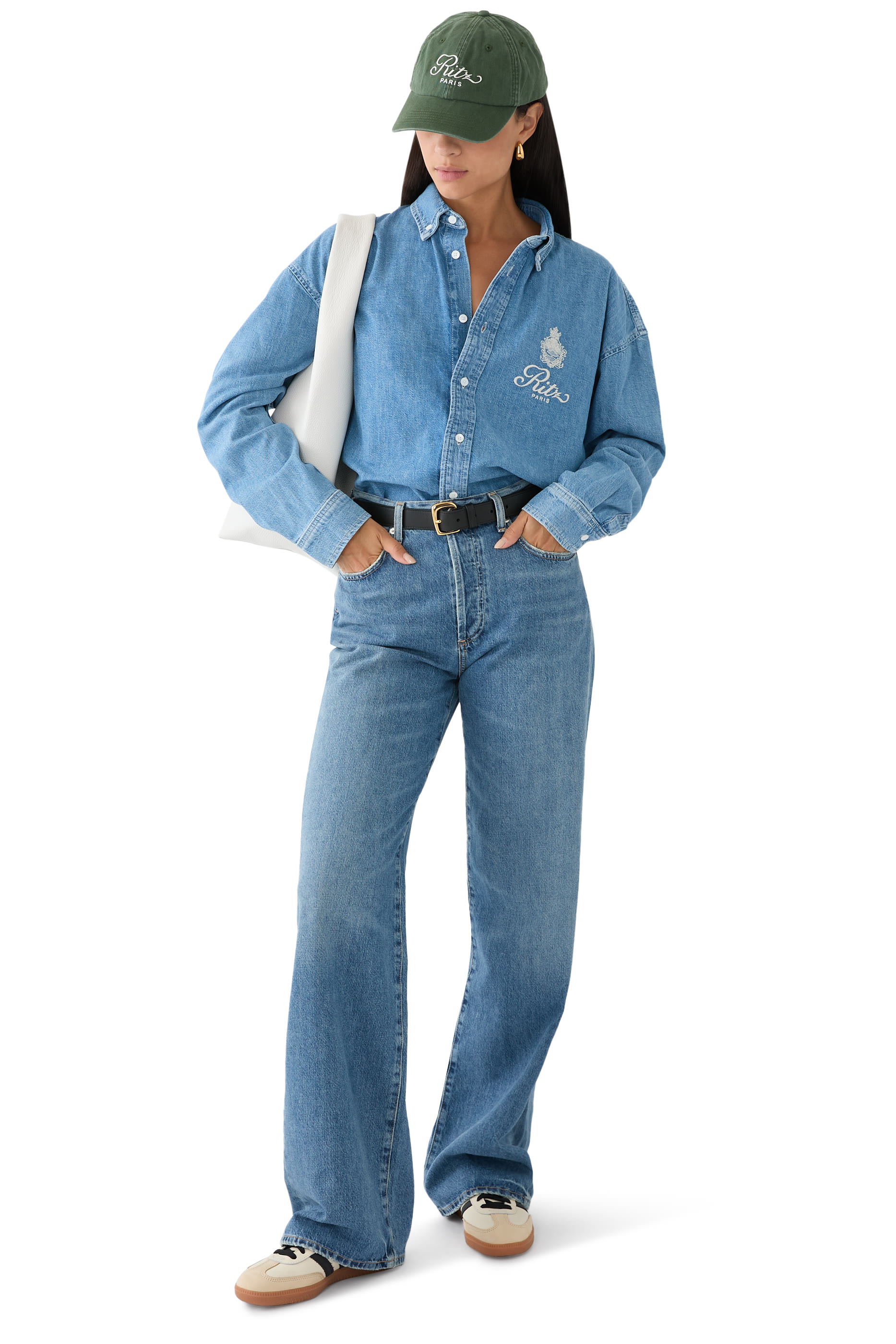 قميص ريتز دنيم مطرز