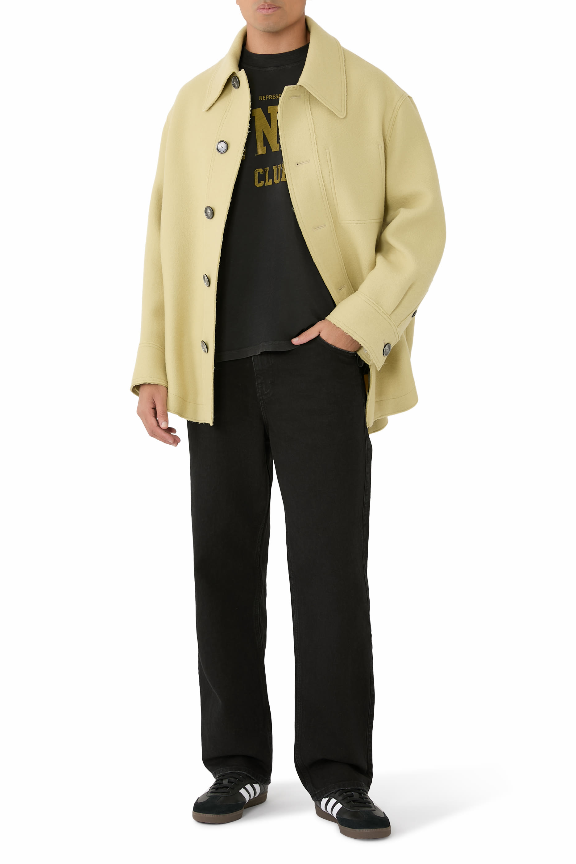 تيشيرت بنقشة أونرز كلوب بلون باهت