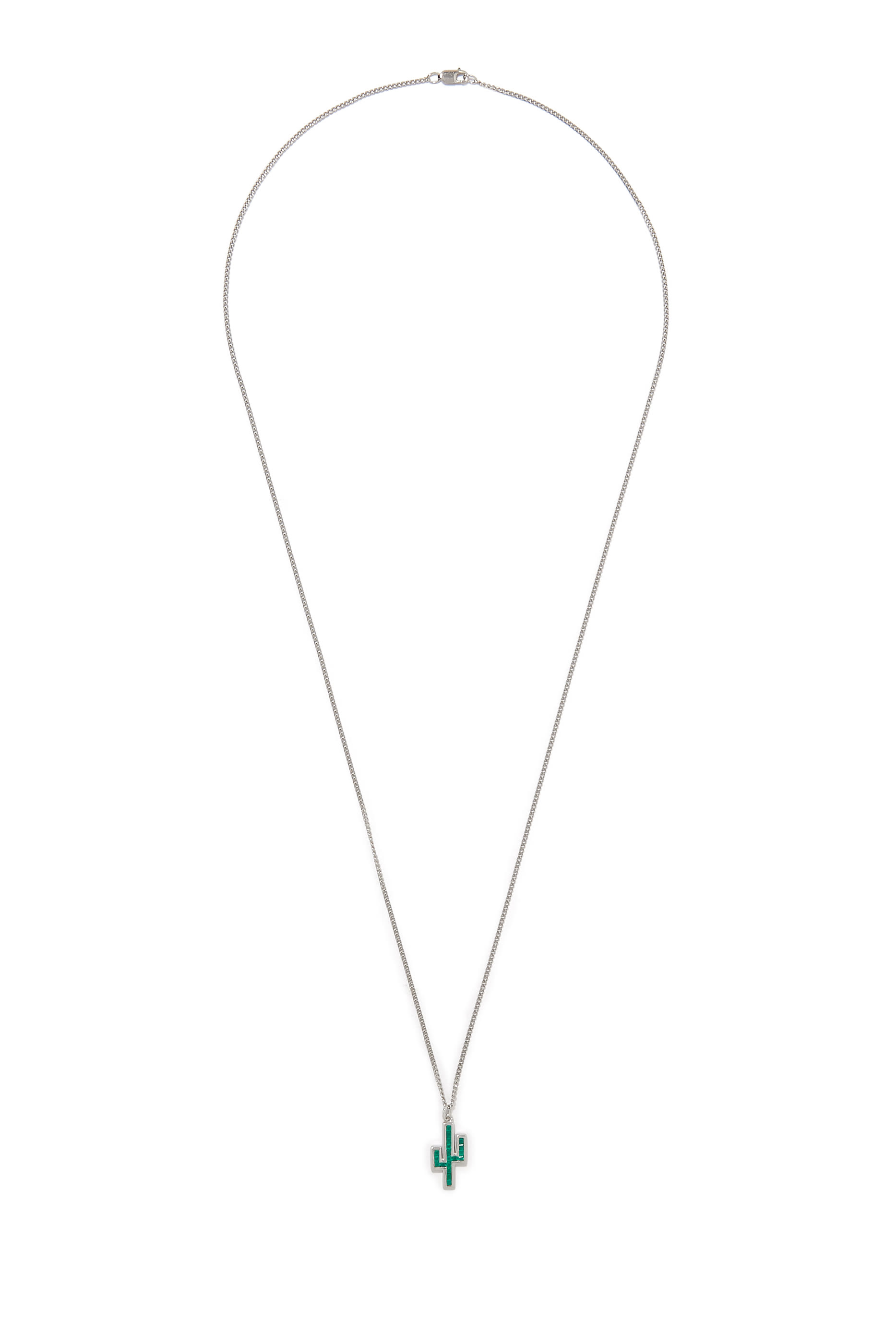 قلادة بلاية بتصميم صبار مرصعة بالعقيق اليماني