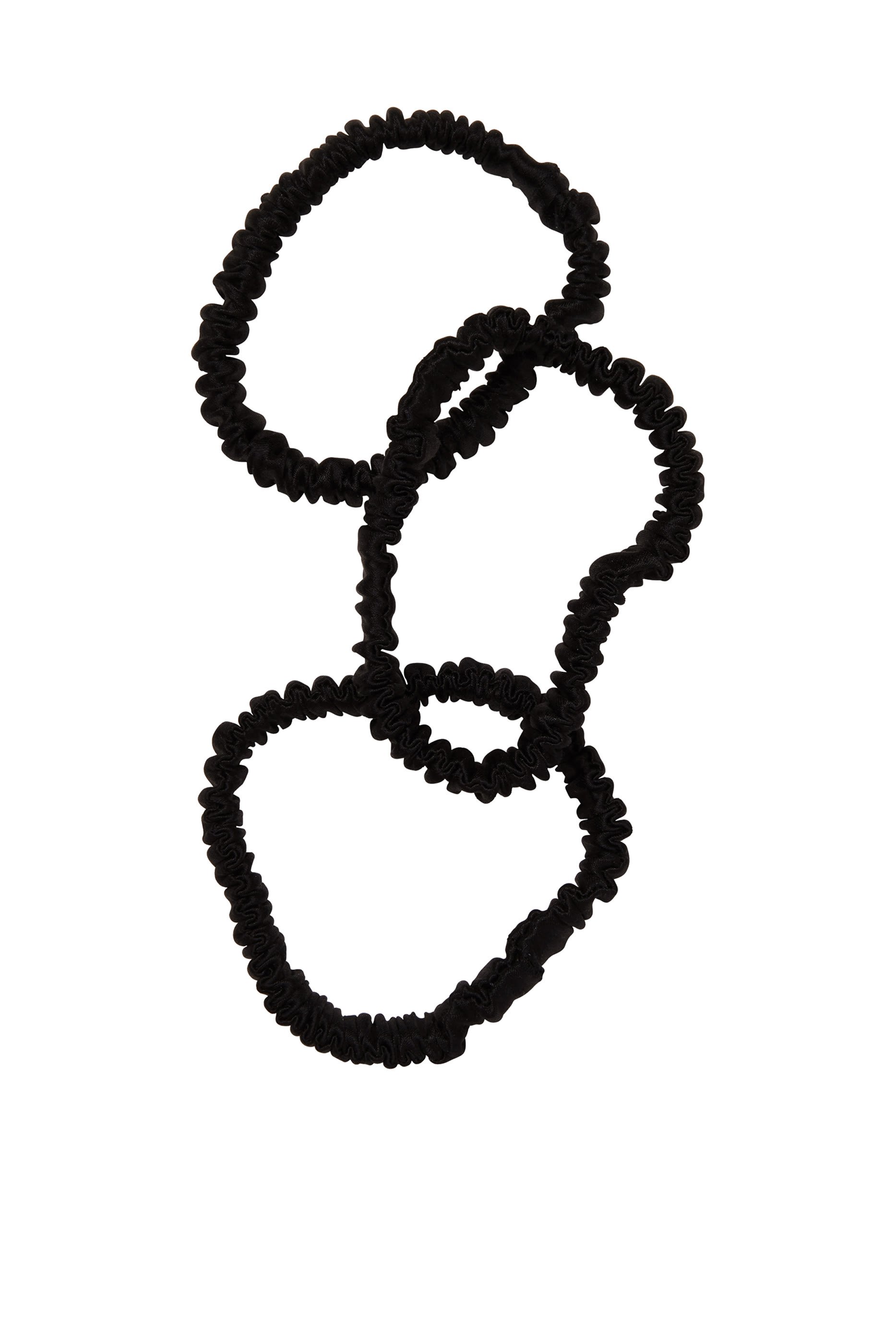 مجموعة رباط شعر للنوم حرير لامع، 3 قطع