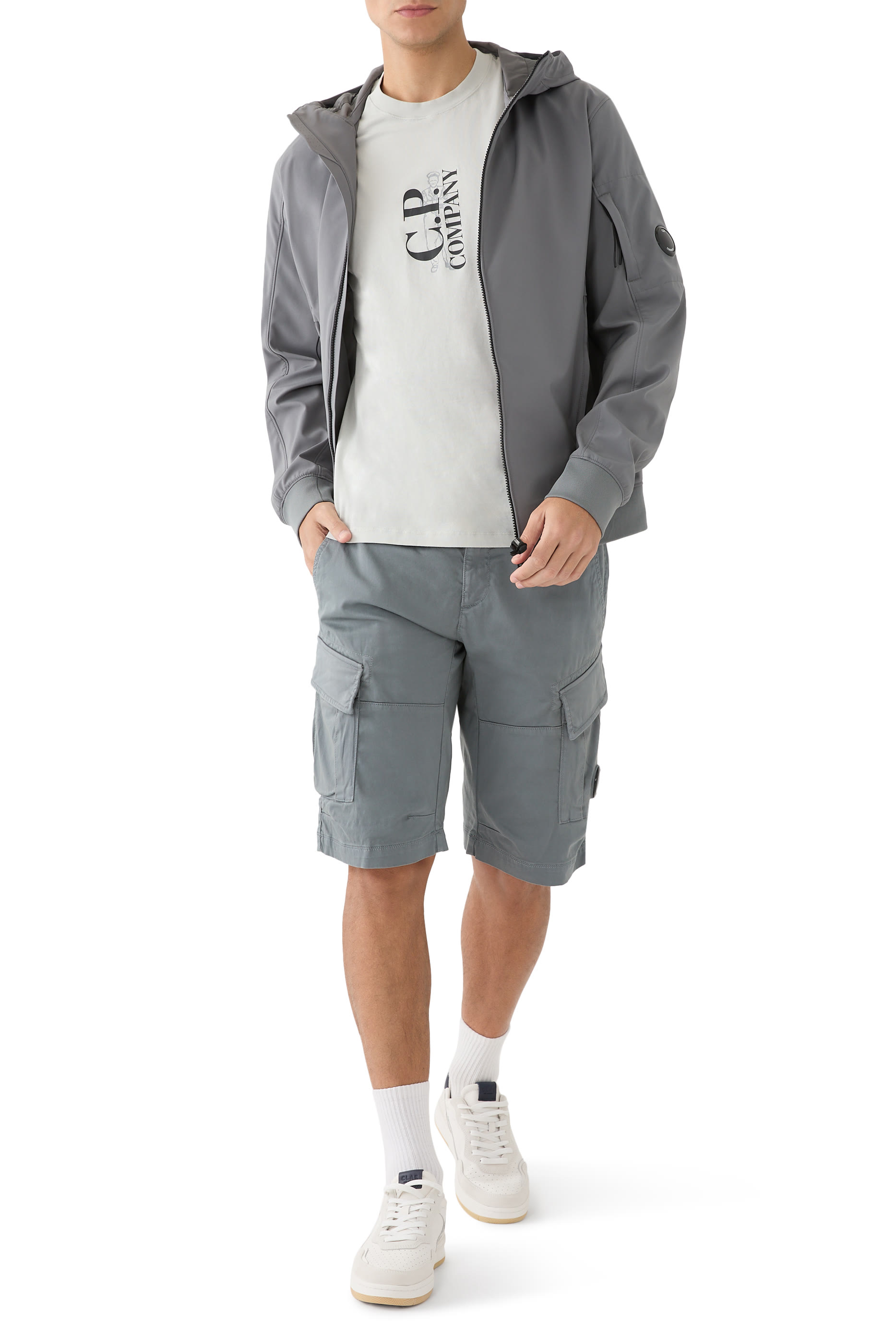 شورت كارغو مطاطي ساتين