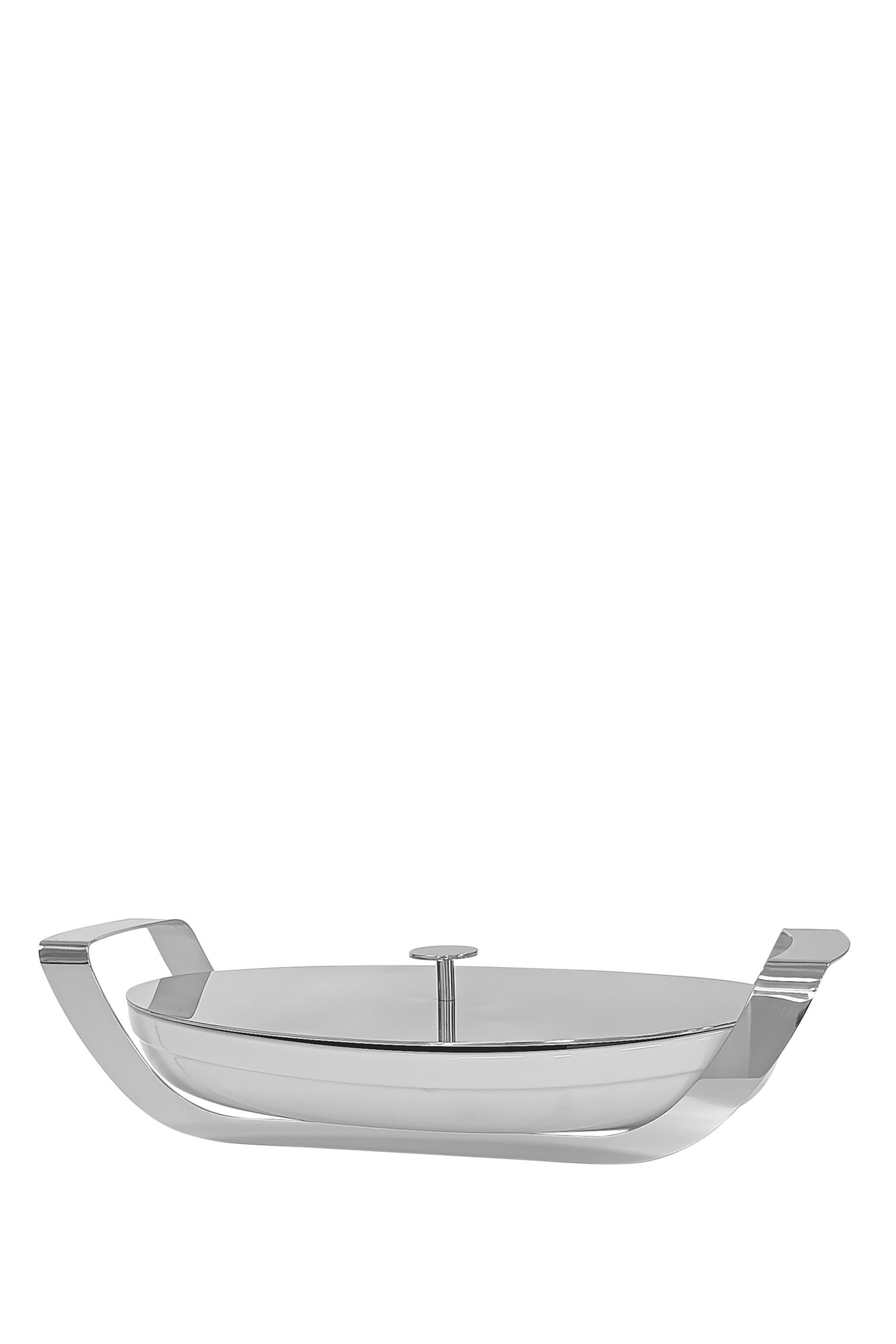 طبق بتصميم بيضاوي بغطاء