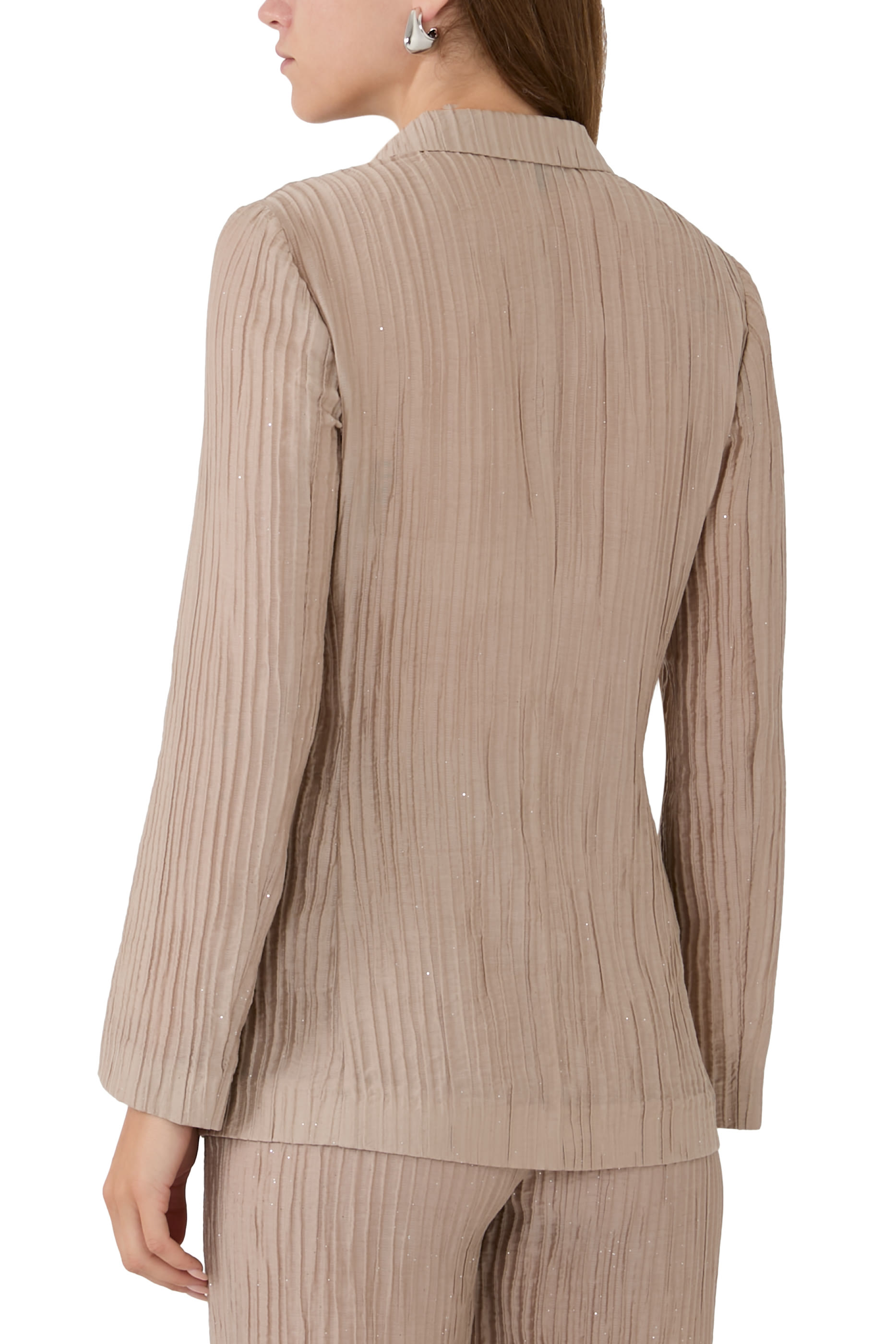 Button-Up Pleated Shirt