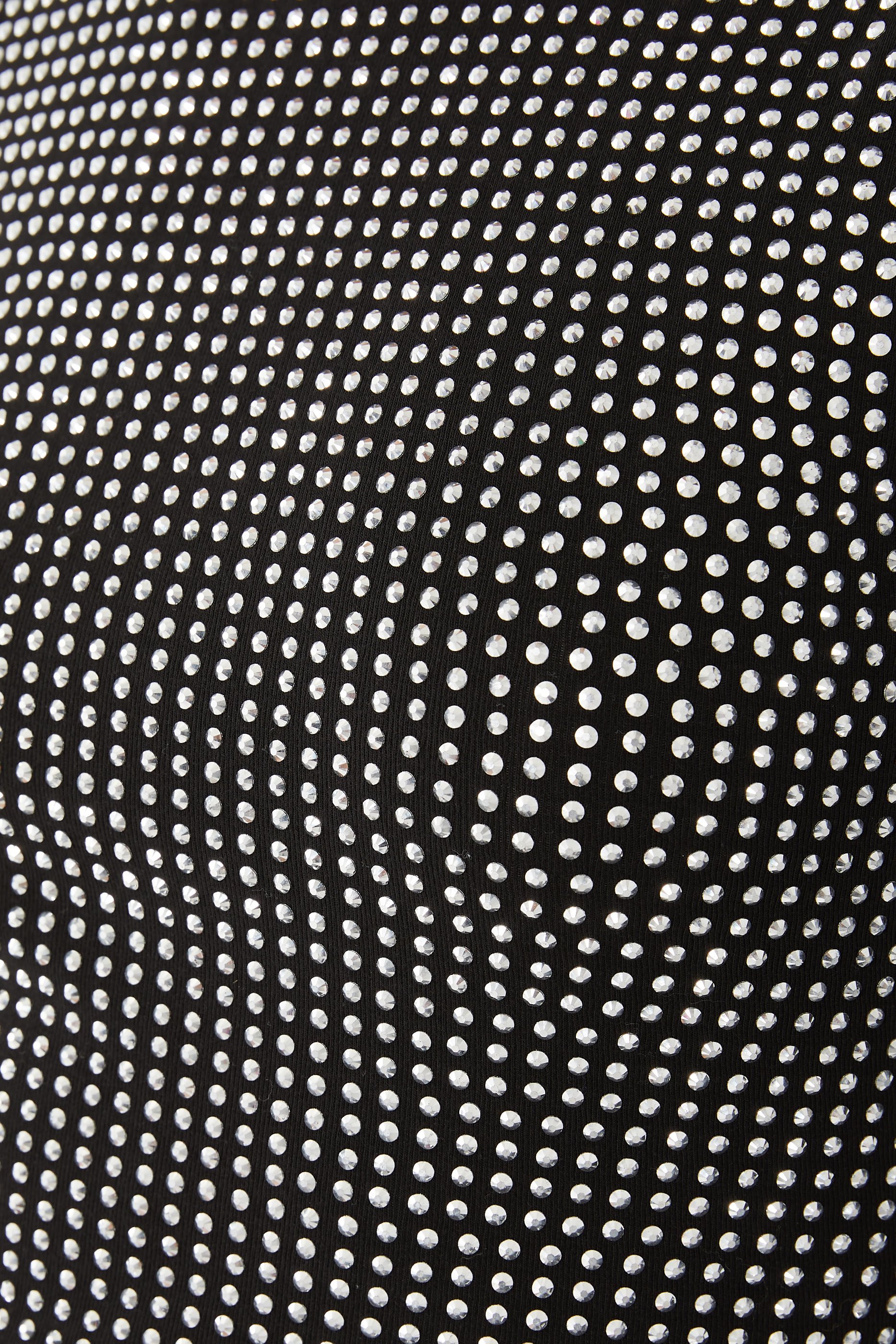 فستان قصير مرصع بالكريستال