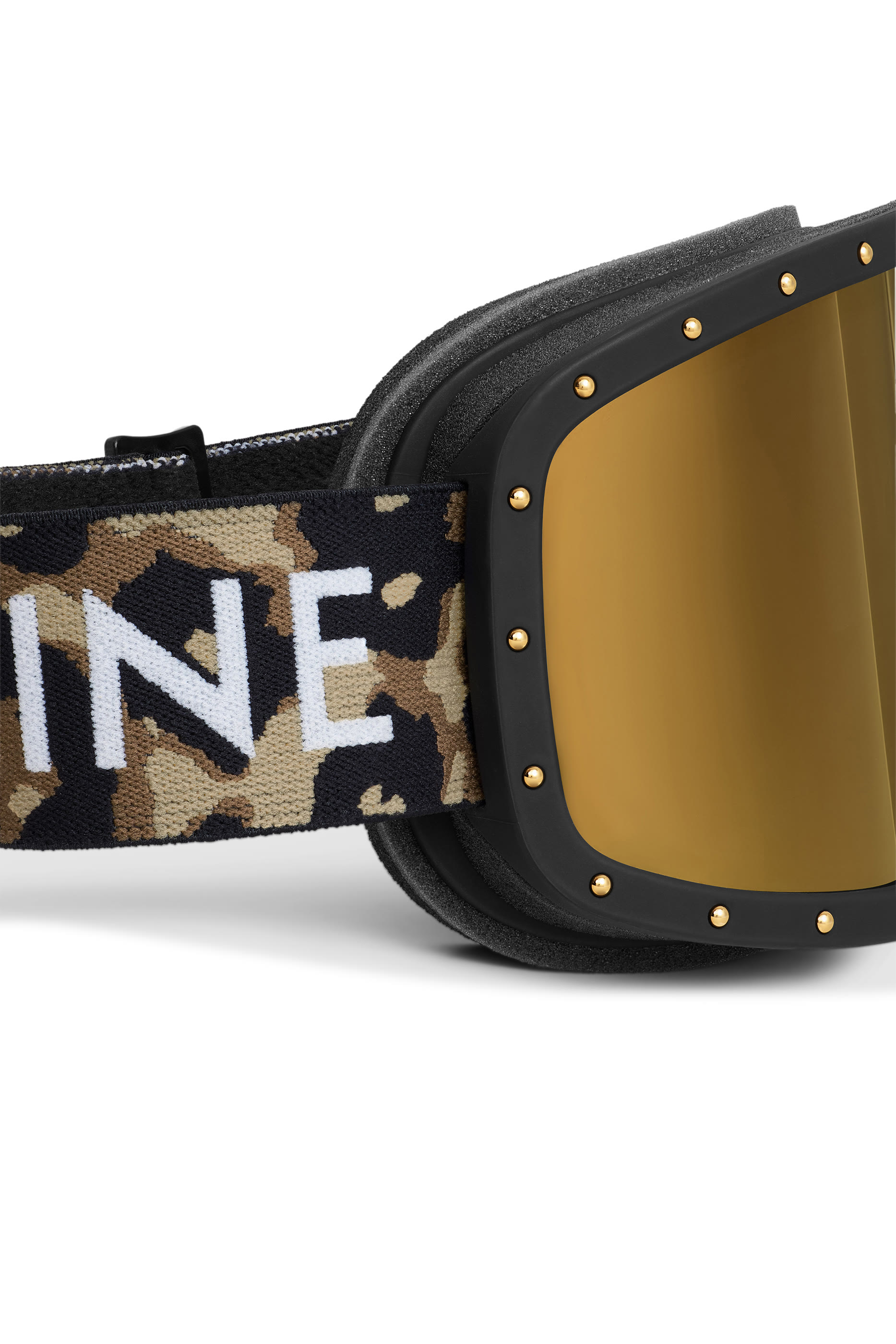 نظارة شيلد بتصميم قناع تزلج مرصعة