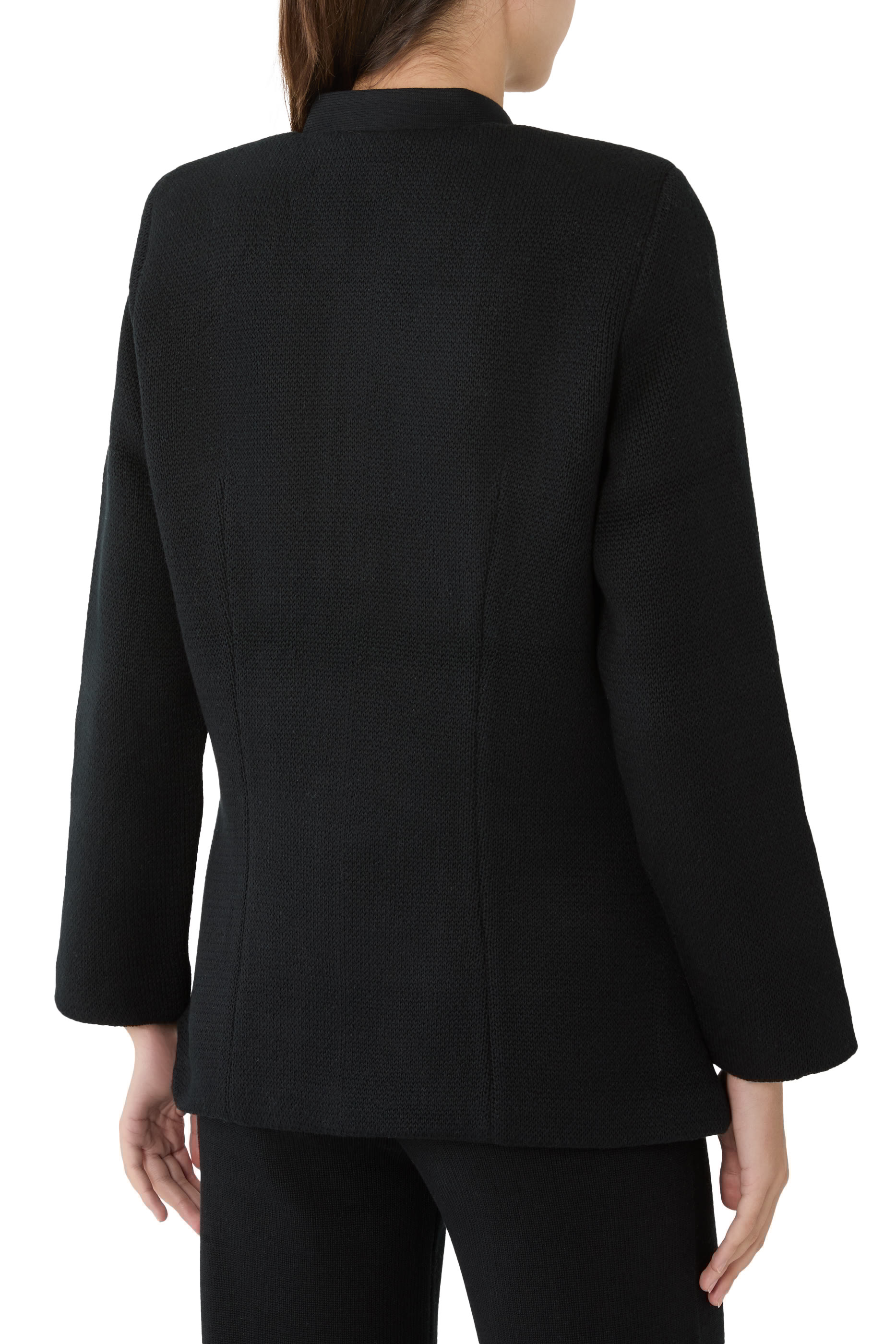 Button-Detail Nehru Collar Jacket