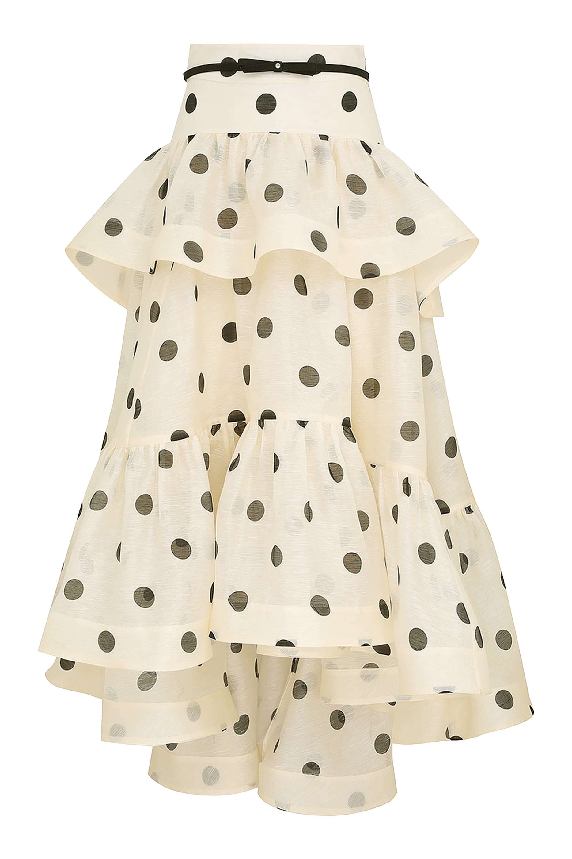 تنورة كراش بتصميم متدرج وتنورة طويلة من الخلف وقصيرة من الأمام