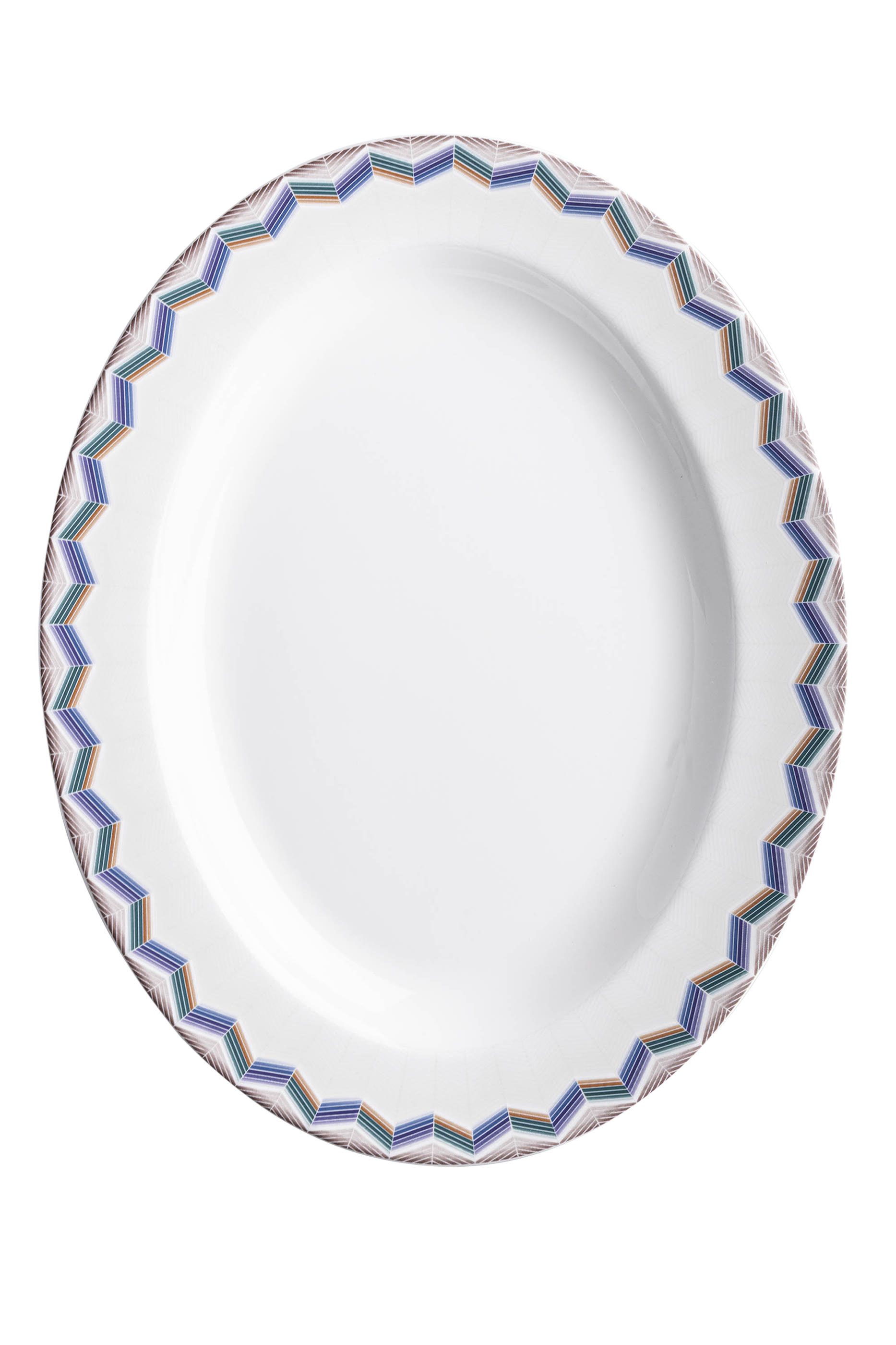 طبق بيضاوي جاريس بنقشة متعرجة