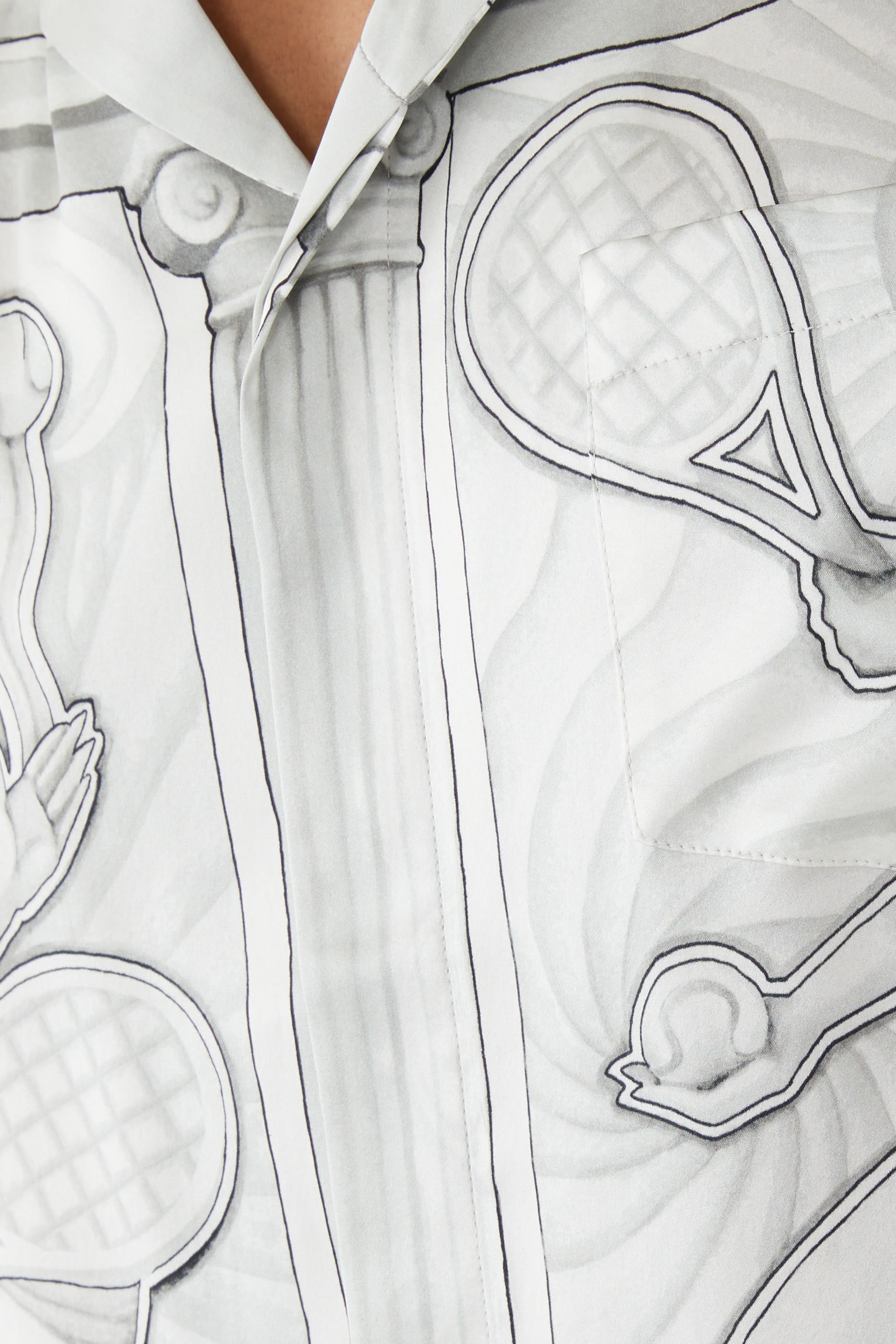 قميص بطبعة حجر مقدس حرير