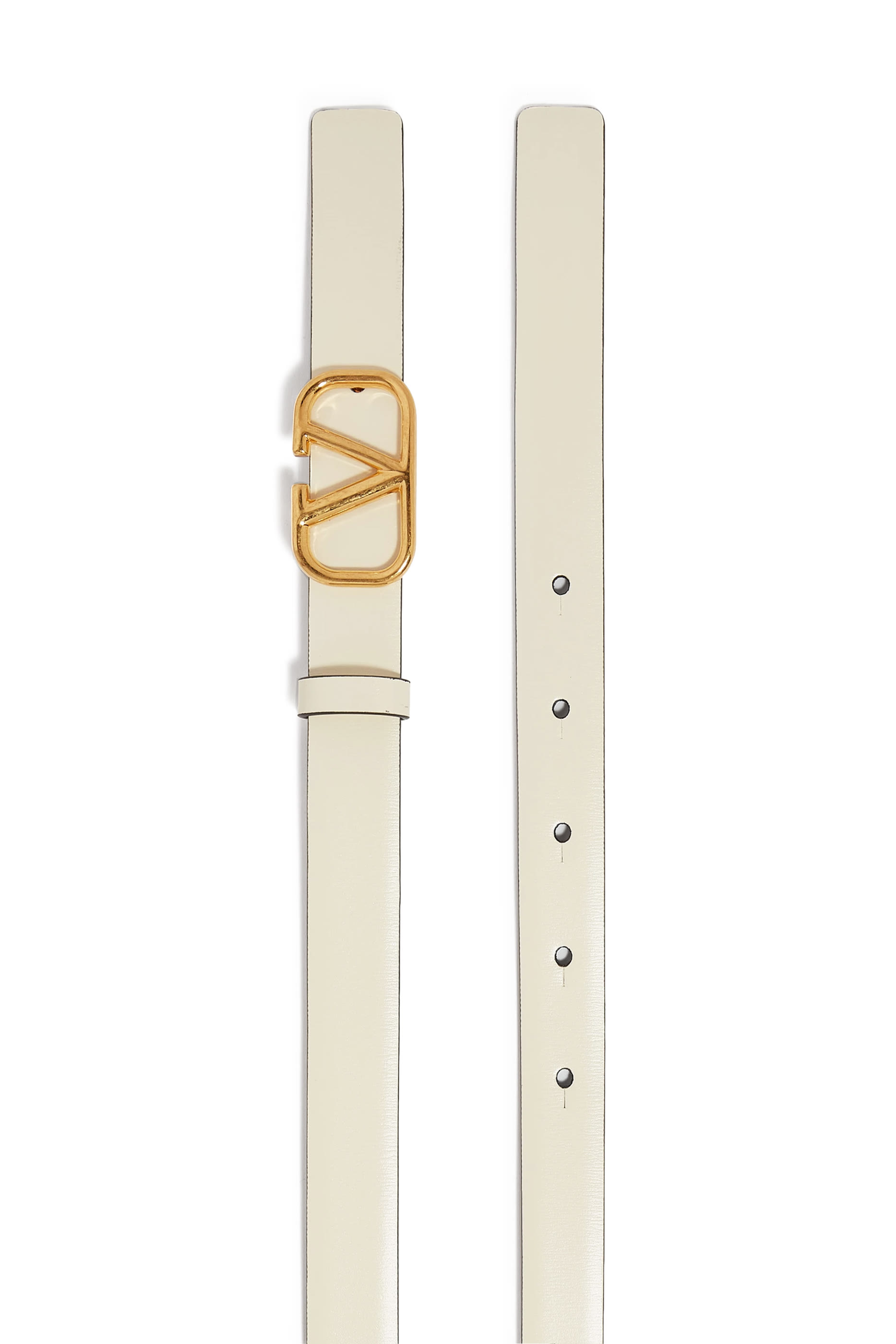 حزام بتصميم بوجهين وشعار الماركة جلد عجل لامع