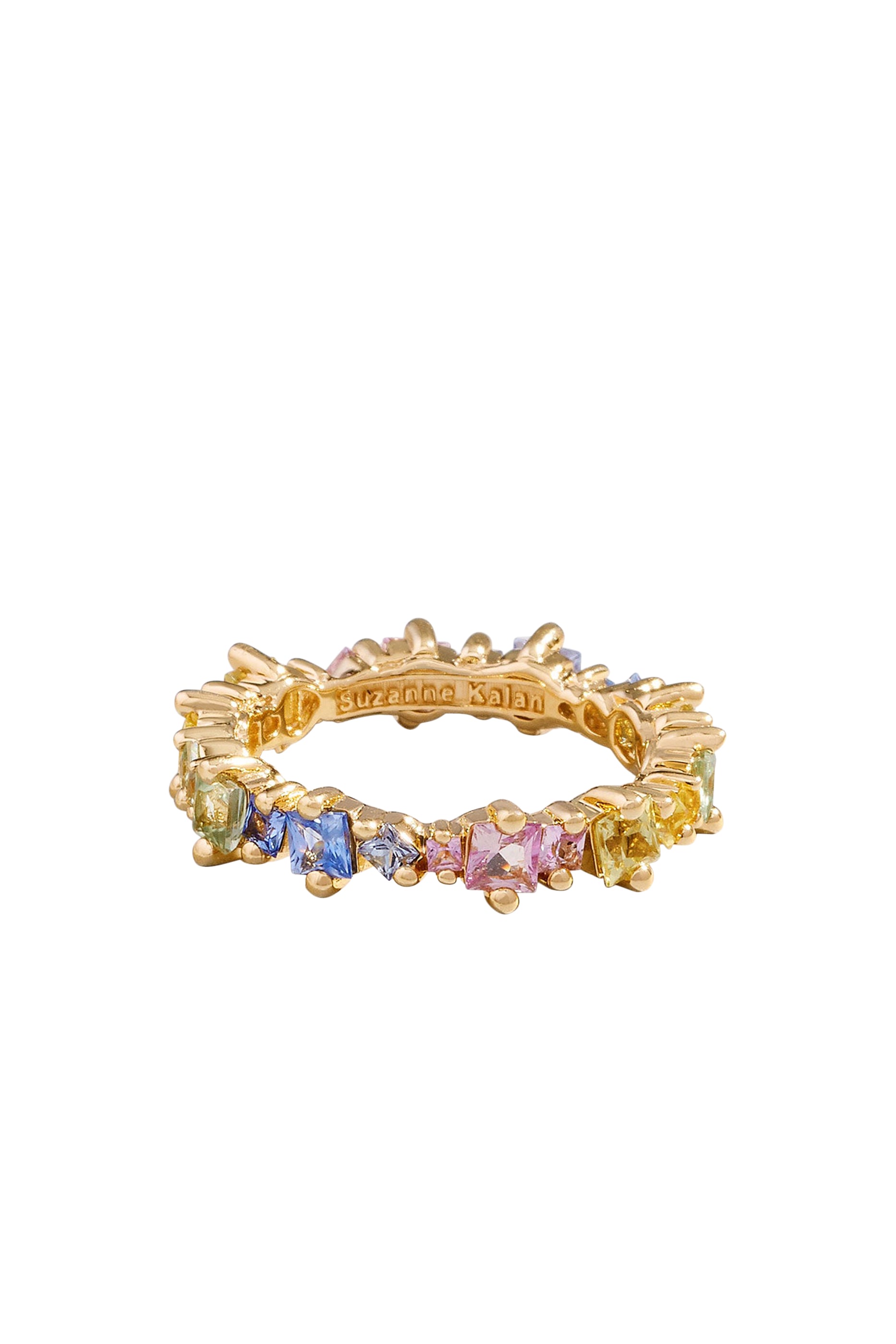  Princess Anna Eternity Band, 18K Yellow Gold & Sapphire Baguettes