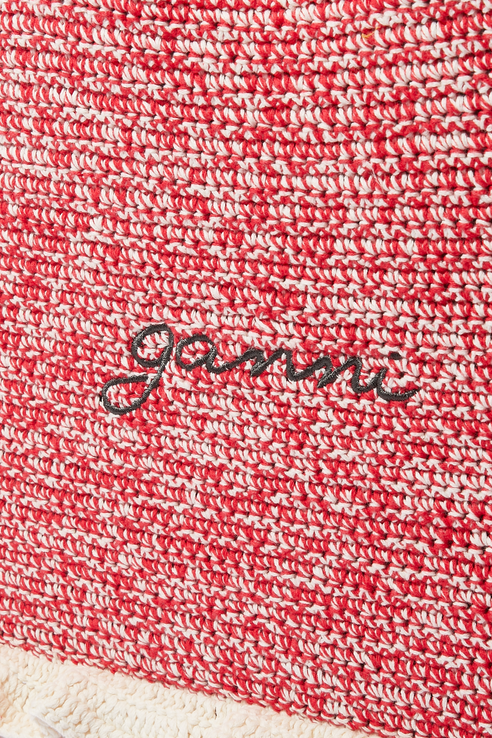 حقيبة يد كروشيه بكشكش قطن