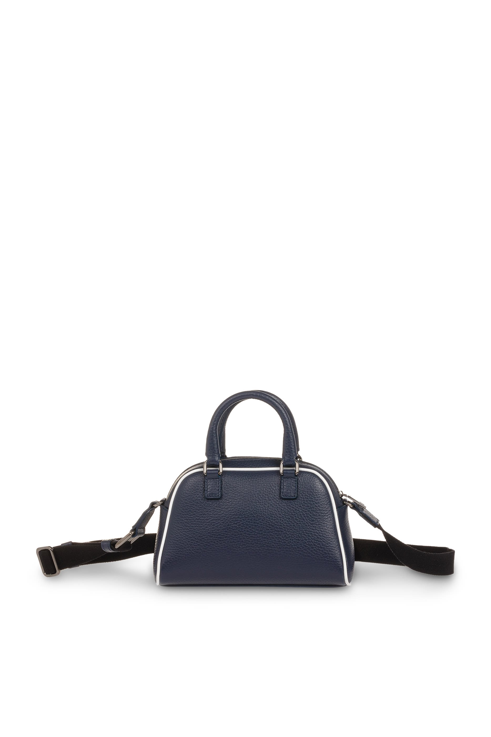 حقيبة كتف بيد علوية وطبعة شعار الماركة غرافيكية للأطفال