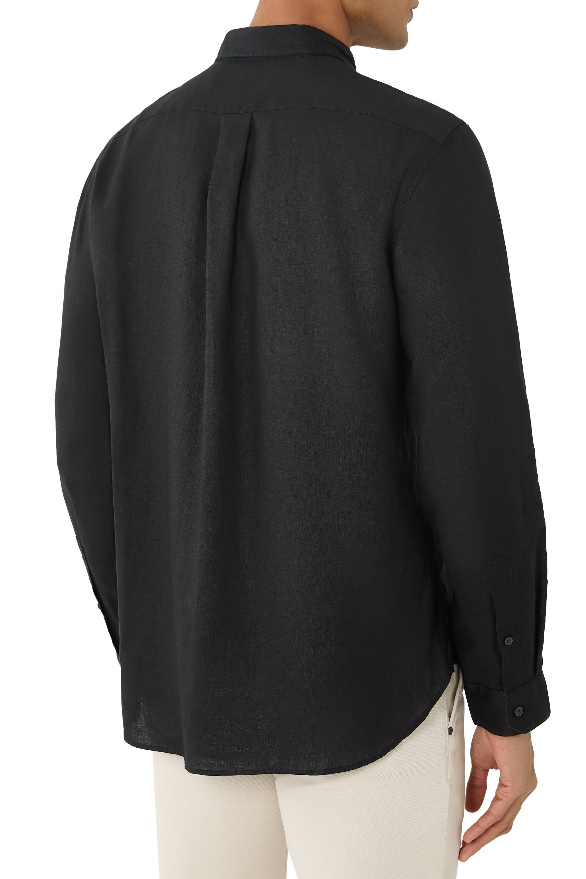 قميص بأكمام طويلة كتان