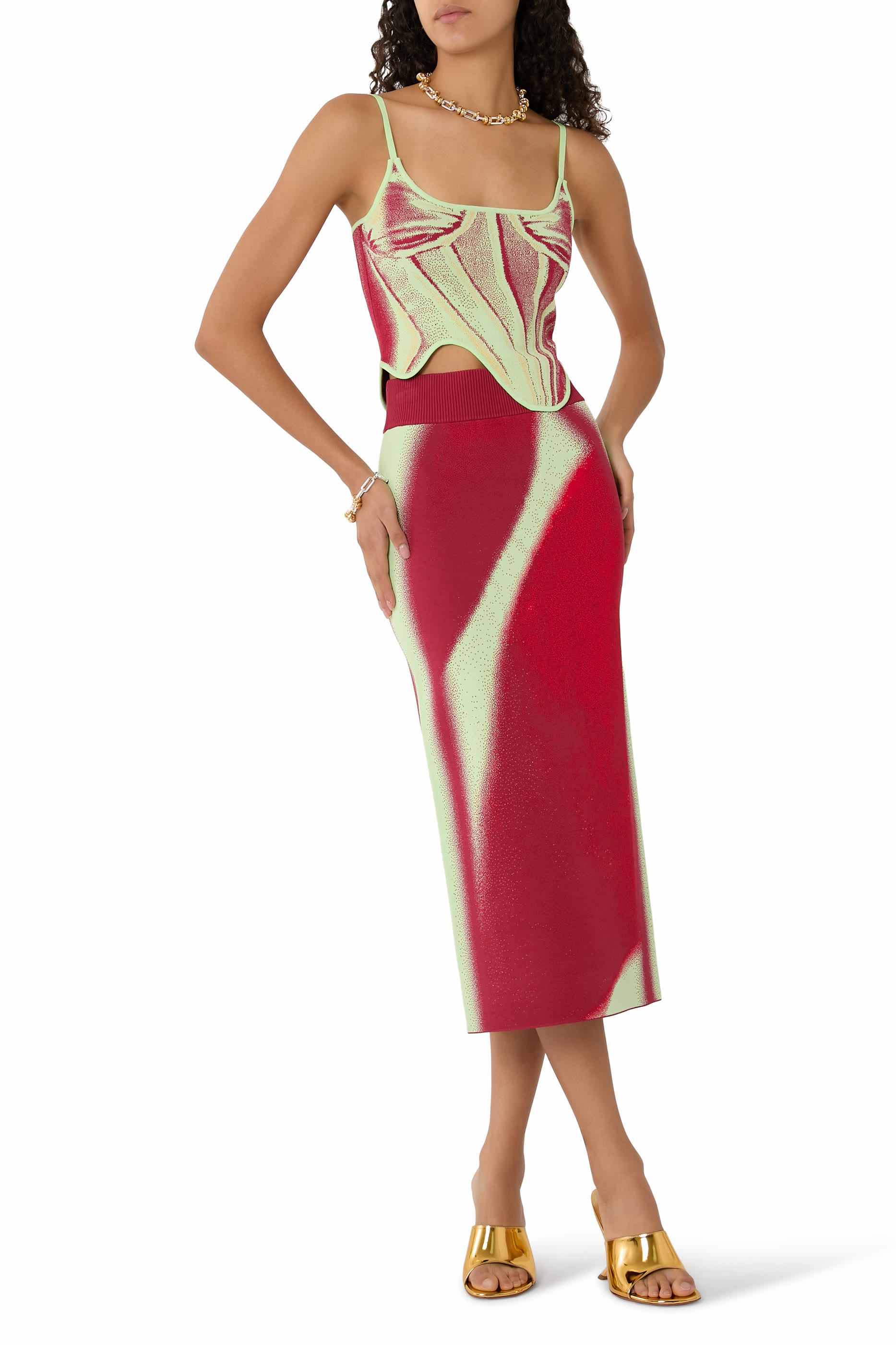 بلوزة ميلا بلا أكمام بنقشة دنيم