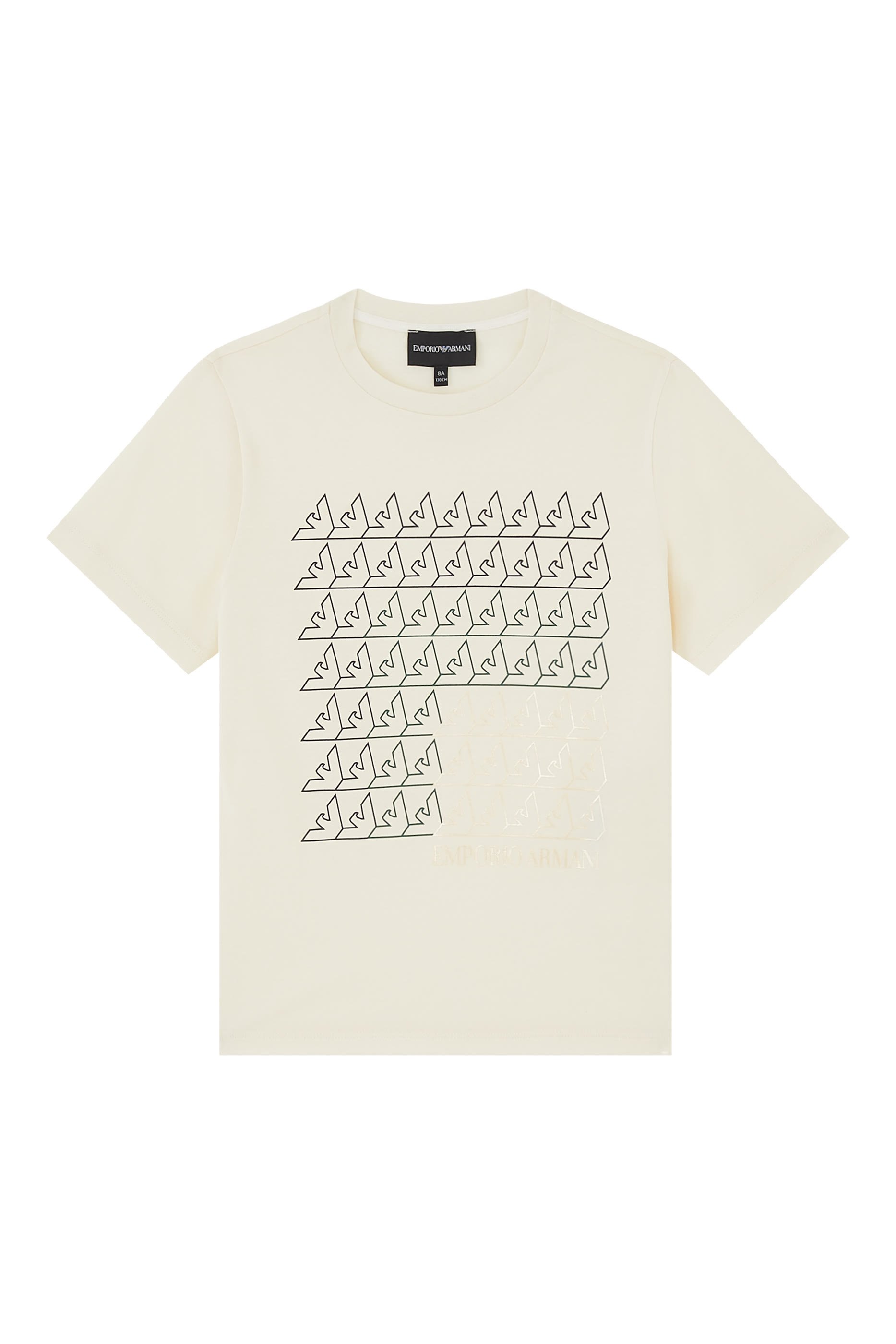 تيشيرت للأطفال بنقشة شعار الماركة