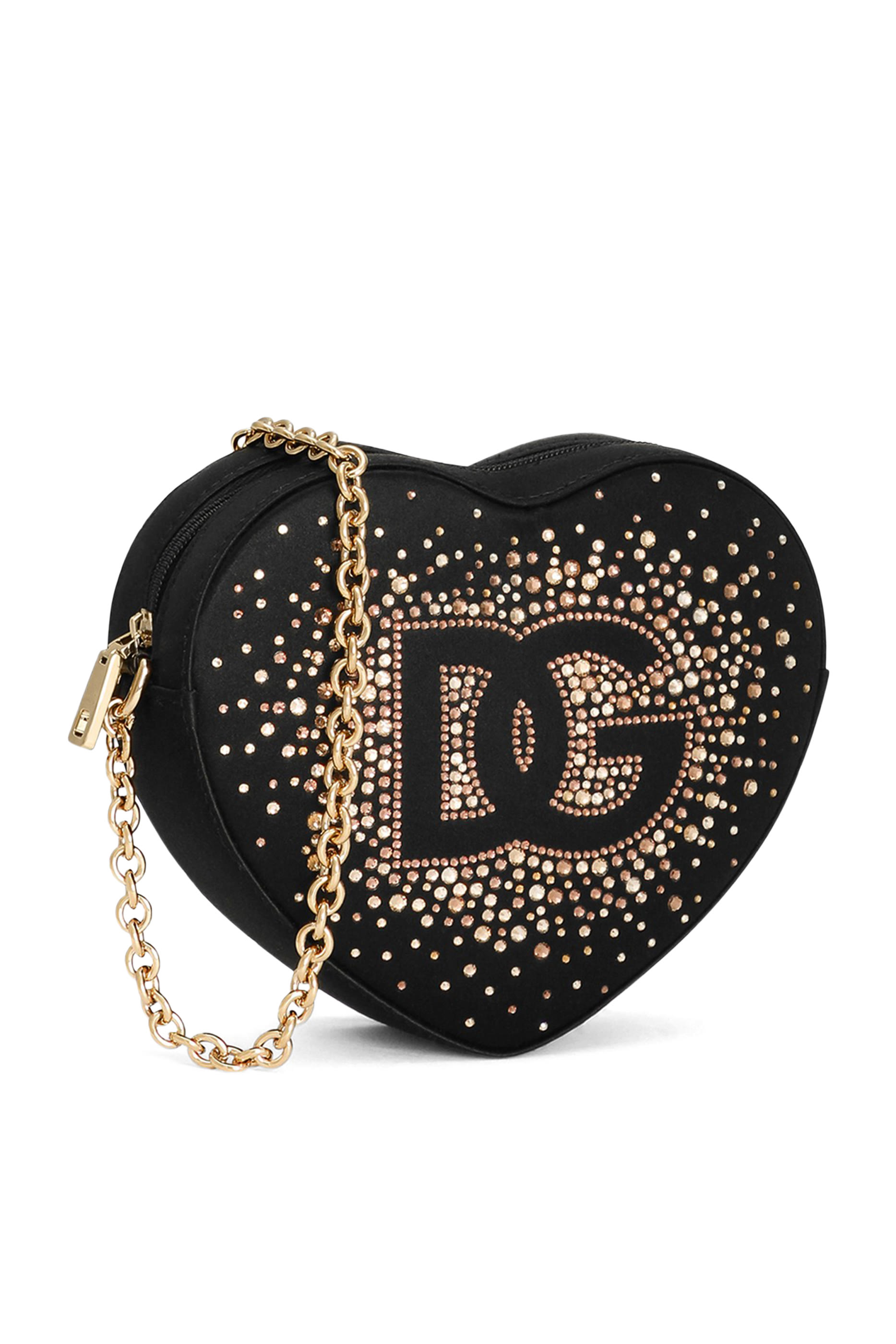 حقيبة كروس غيرلي بتصميم قلب ساتان بشعار الماركة للأطفال