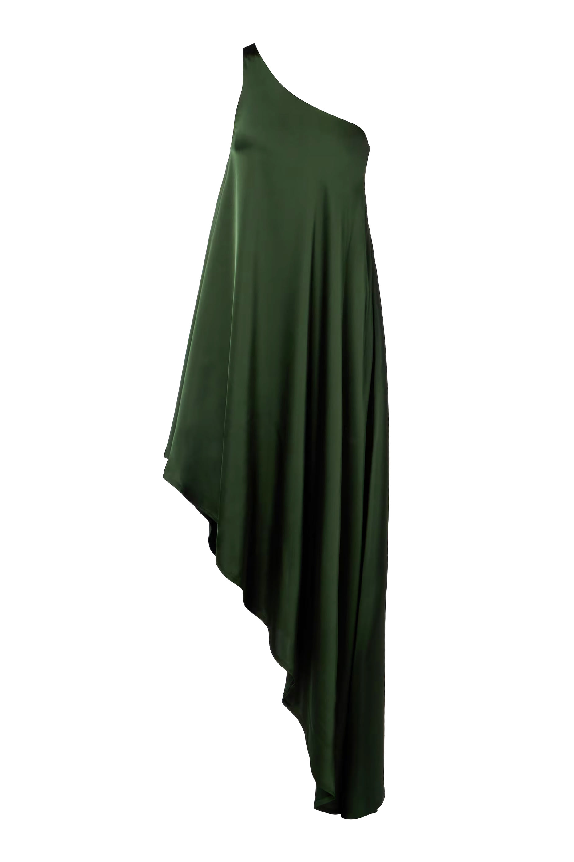 فستان بكتف مكشوف وياقة مائلة