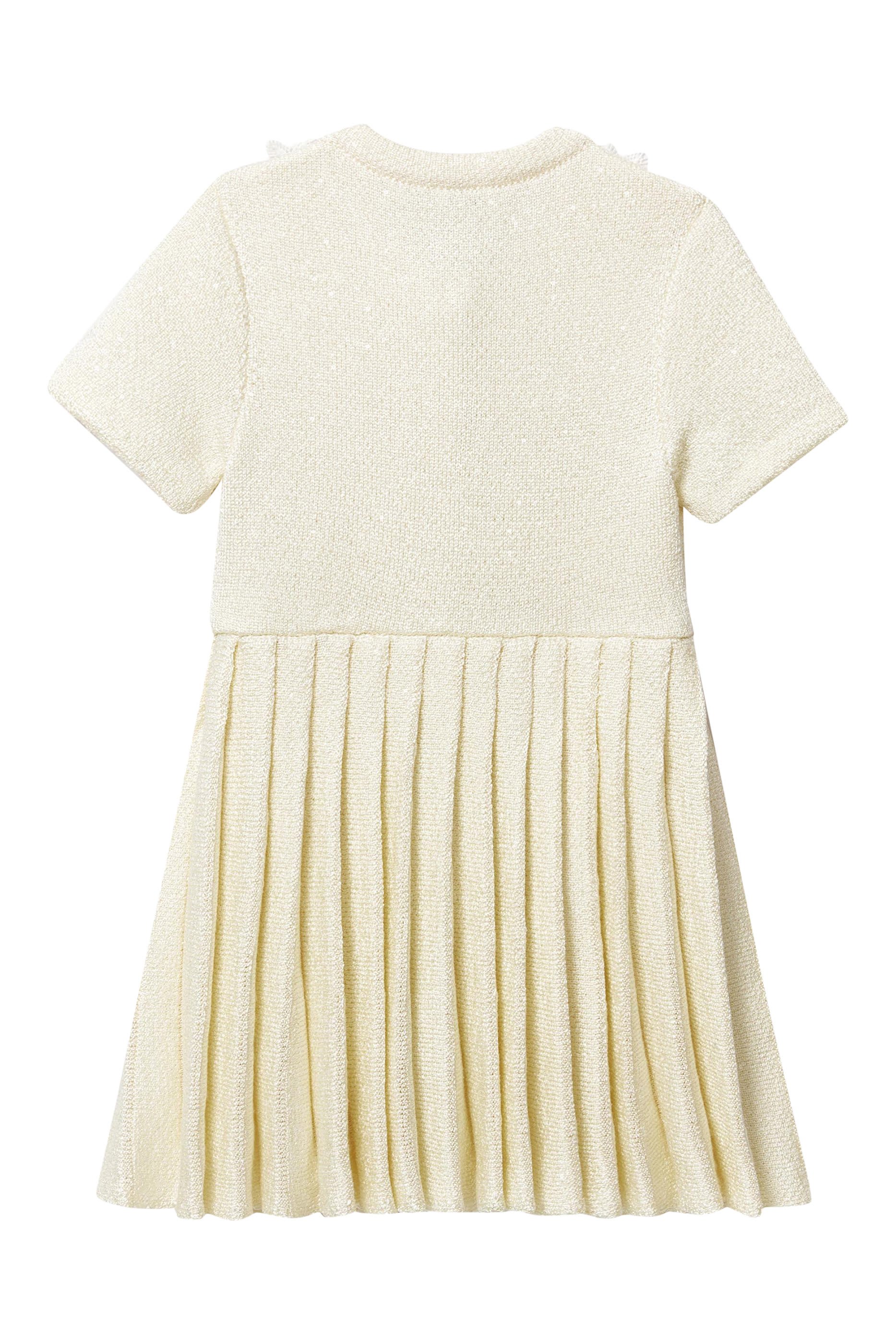 فستان قصير منسوج للأطفال