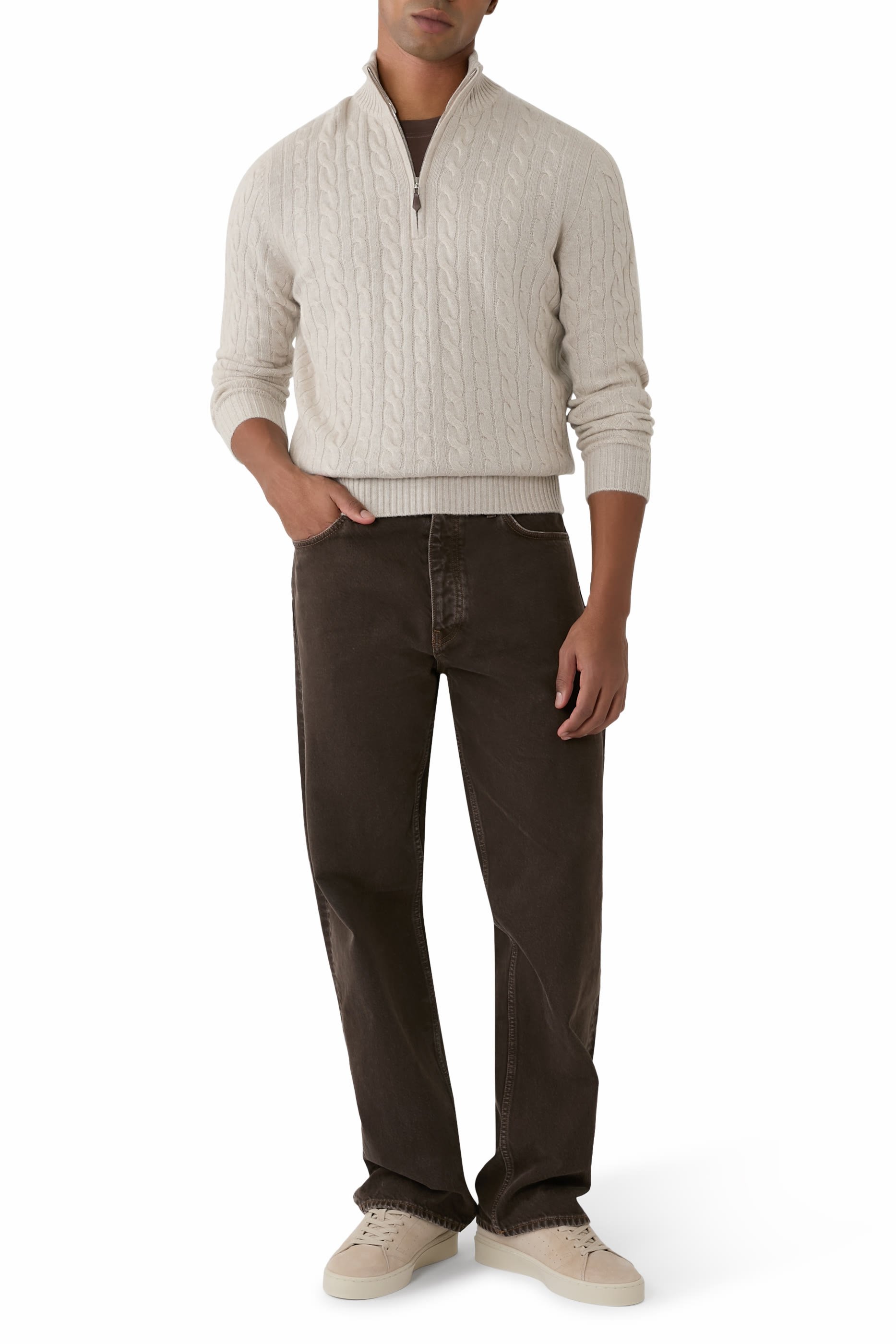 كنزة ثايمس بنصف سحاب كشمير