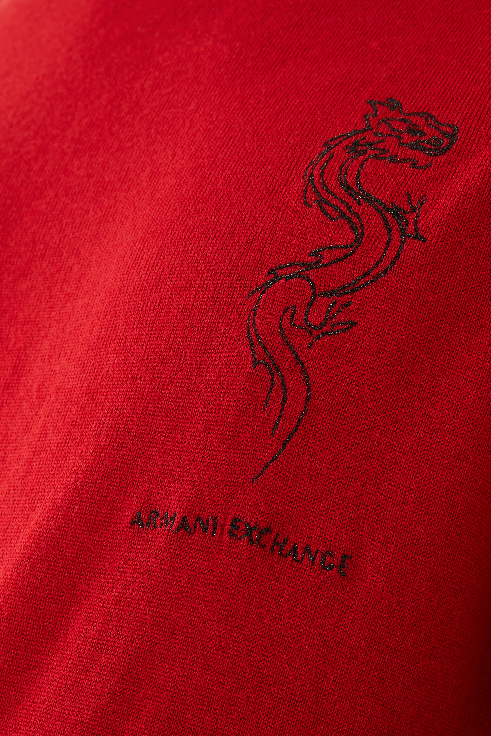 كنزة قطن بتطريز تنين