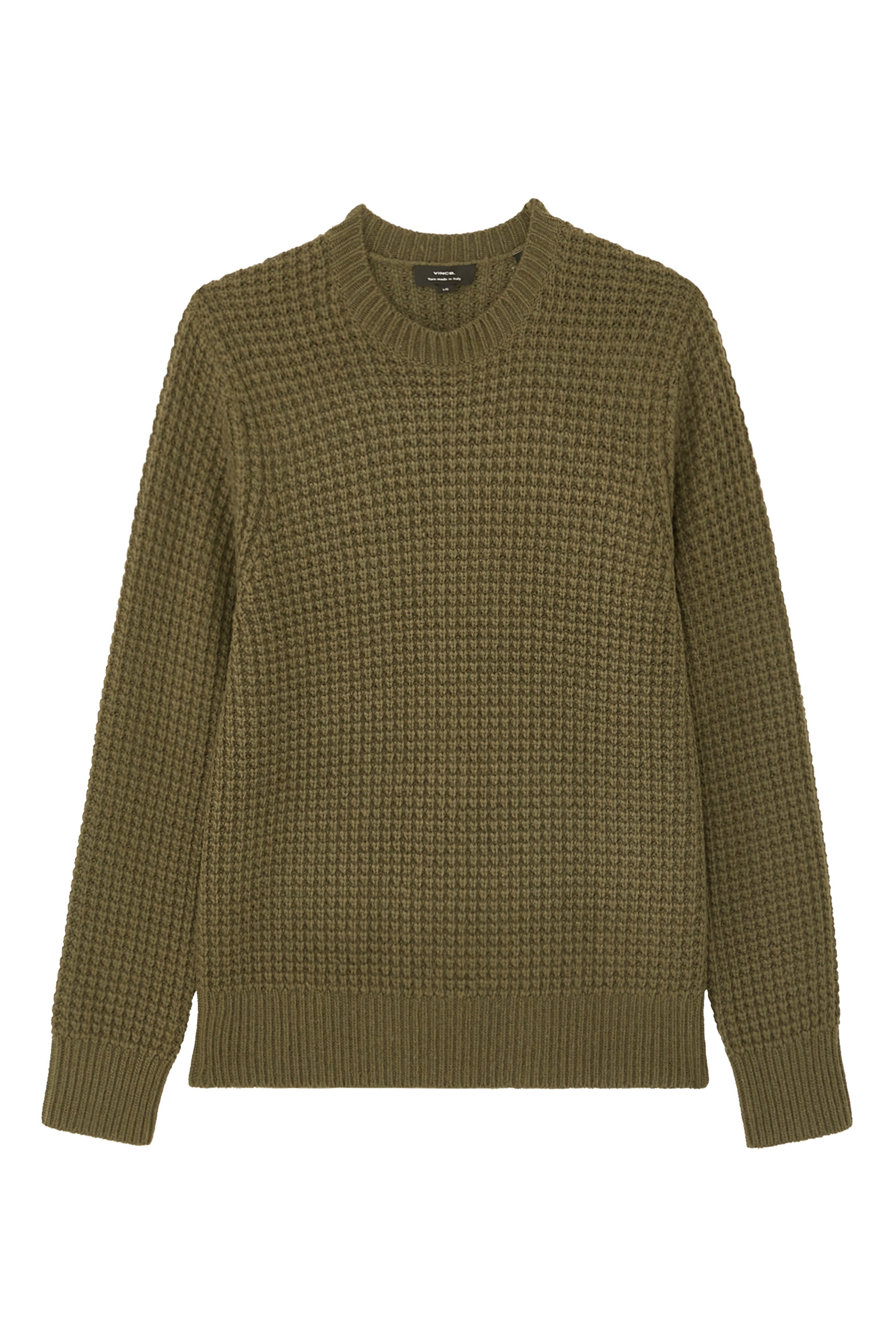 كنزة بياقة ضيقة بنسيج متشابك سميك