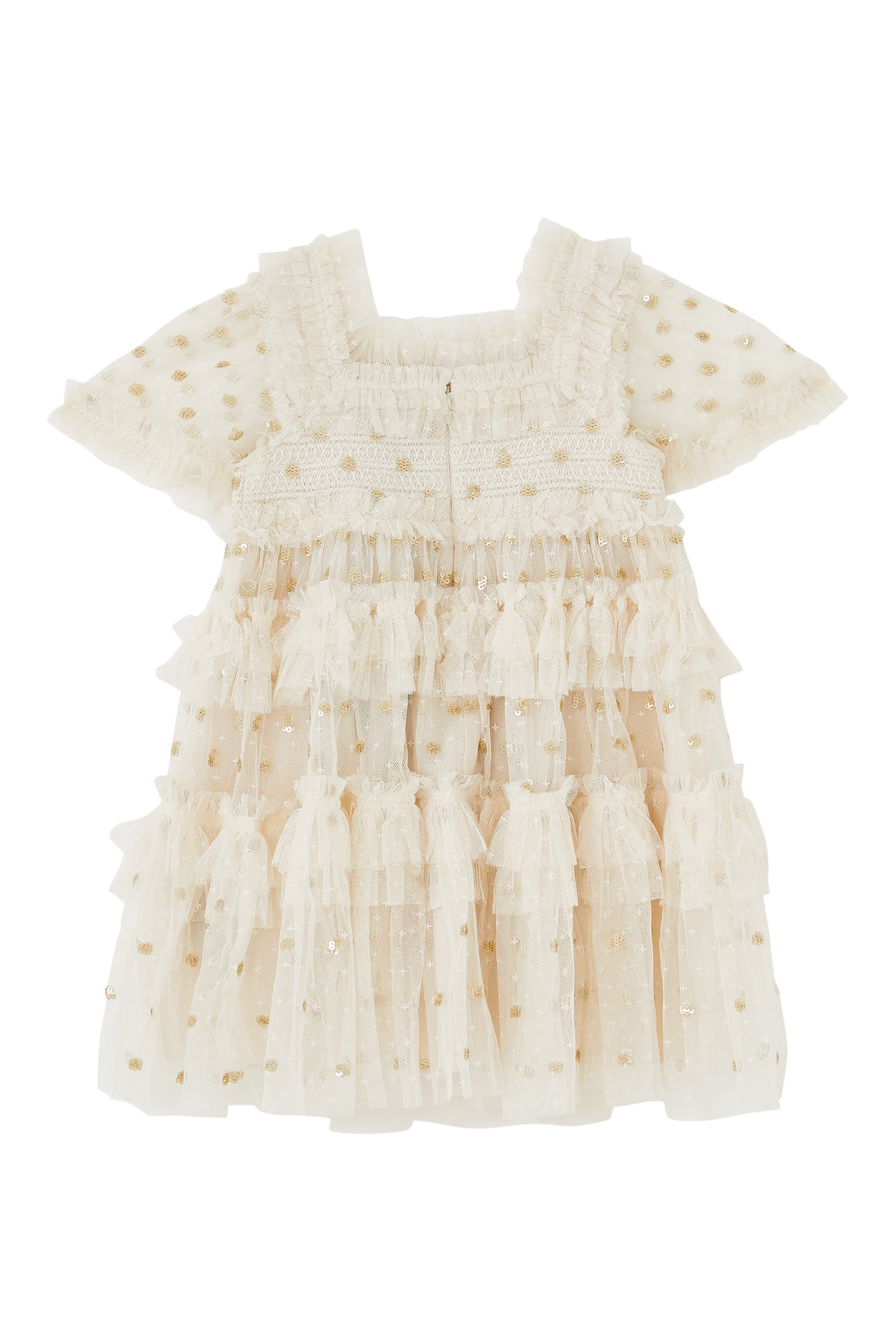 فستان بكشكش ونقاط ترتر للأطفال