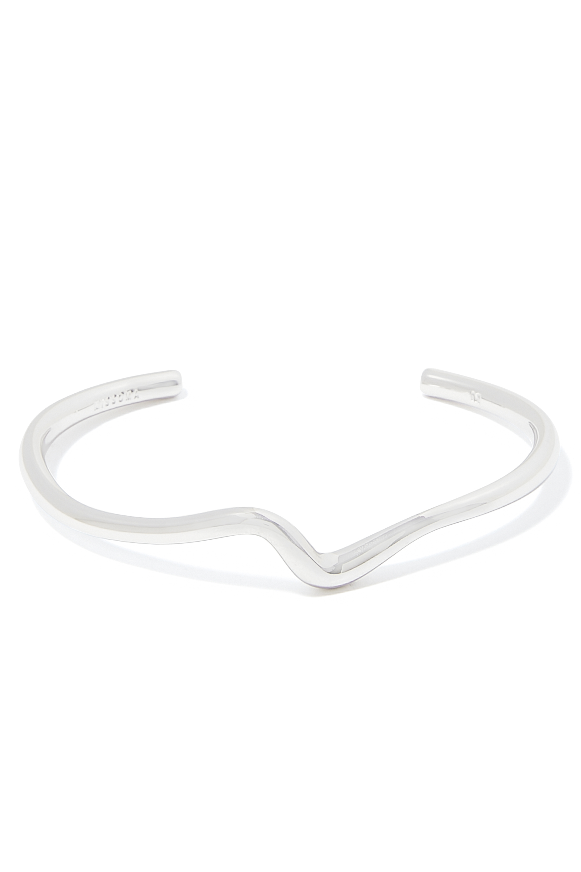 سوار مولتن مفتوح متموج فضة استرلينية معاد تدويرها