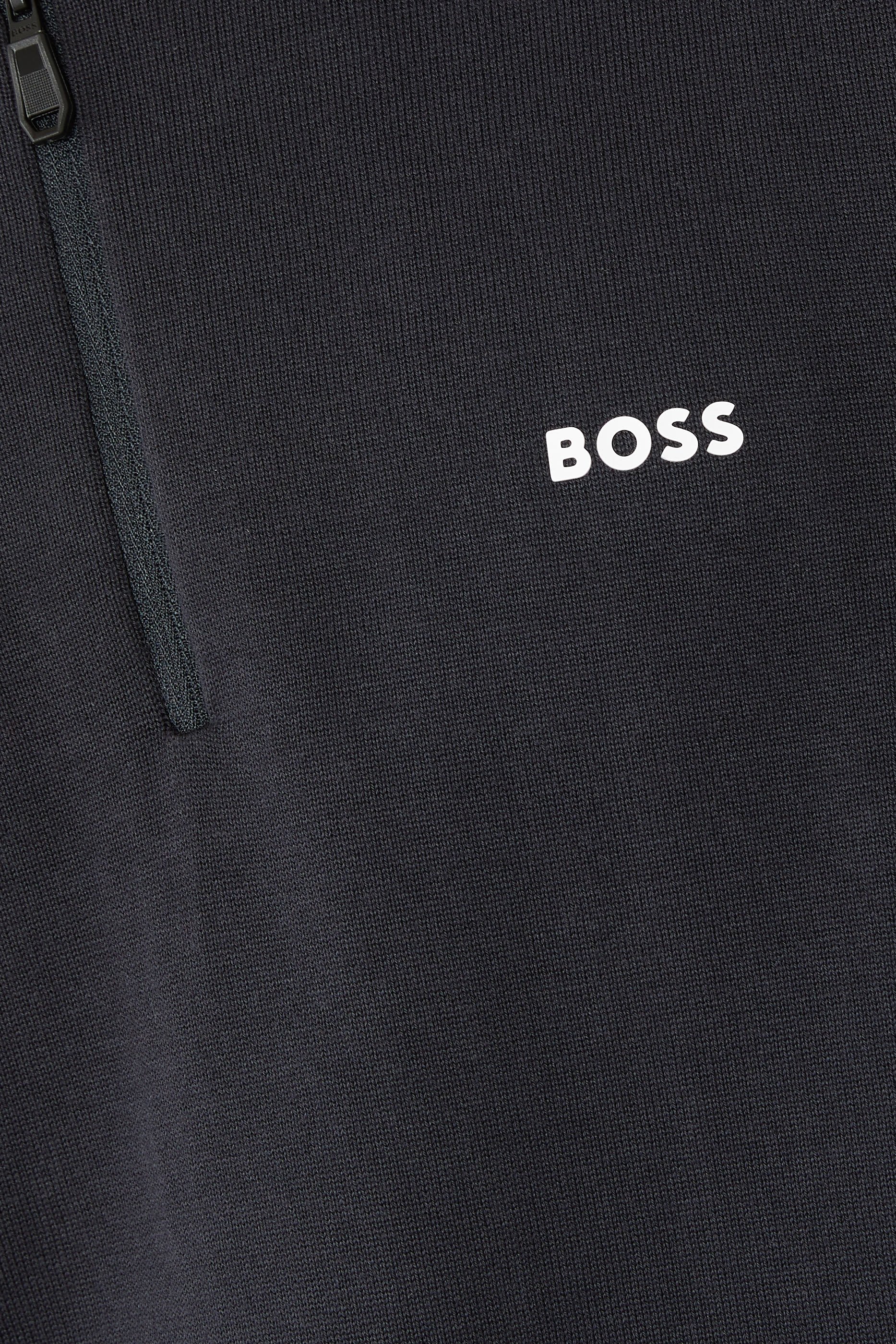 كنزة بولو منسوجة بياقة بسحاب