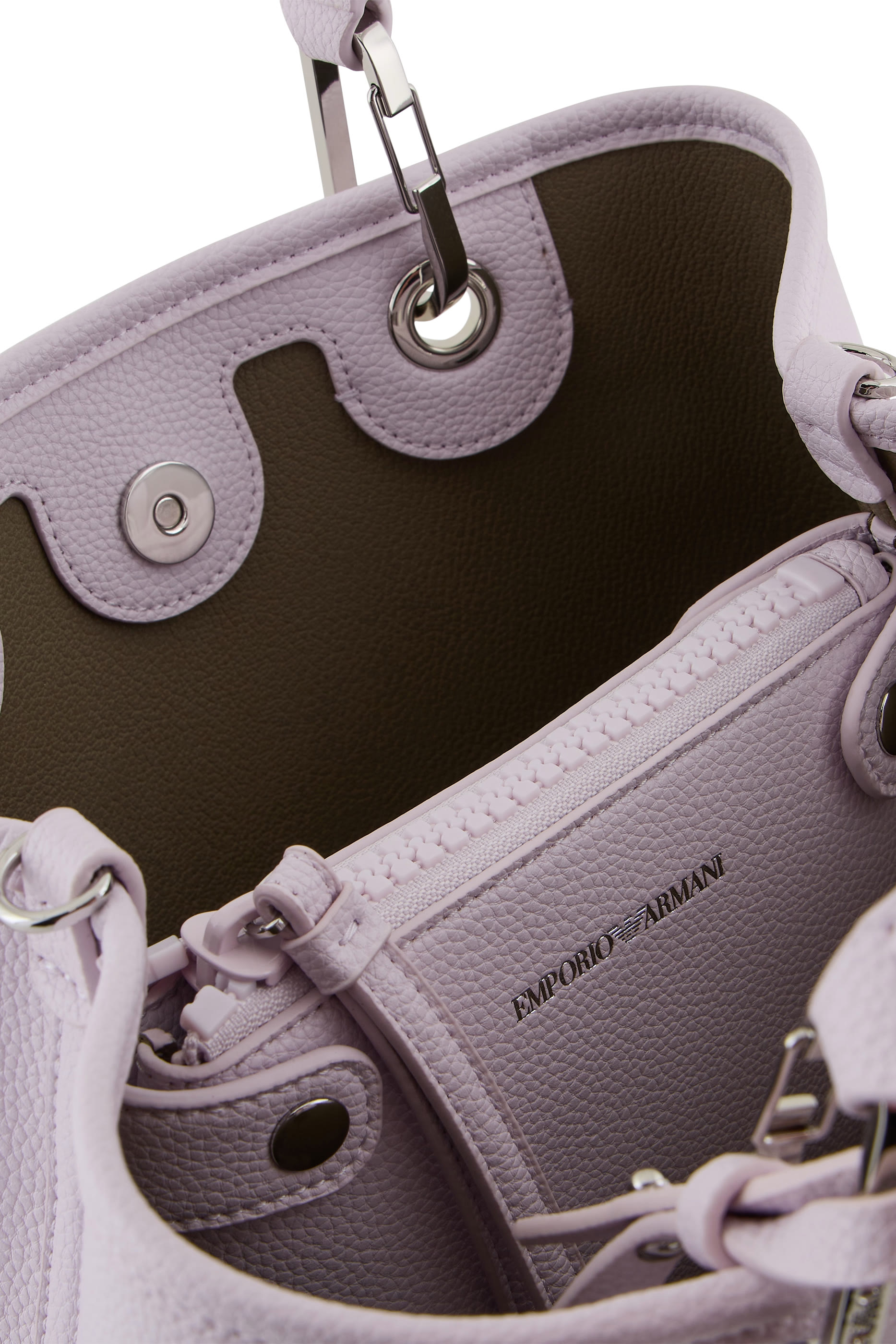 حقيبة يد صغيرة بنقشة شعار الماركة