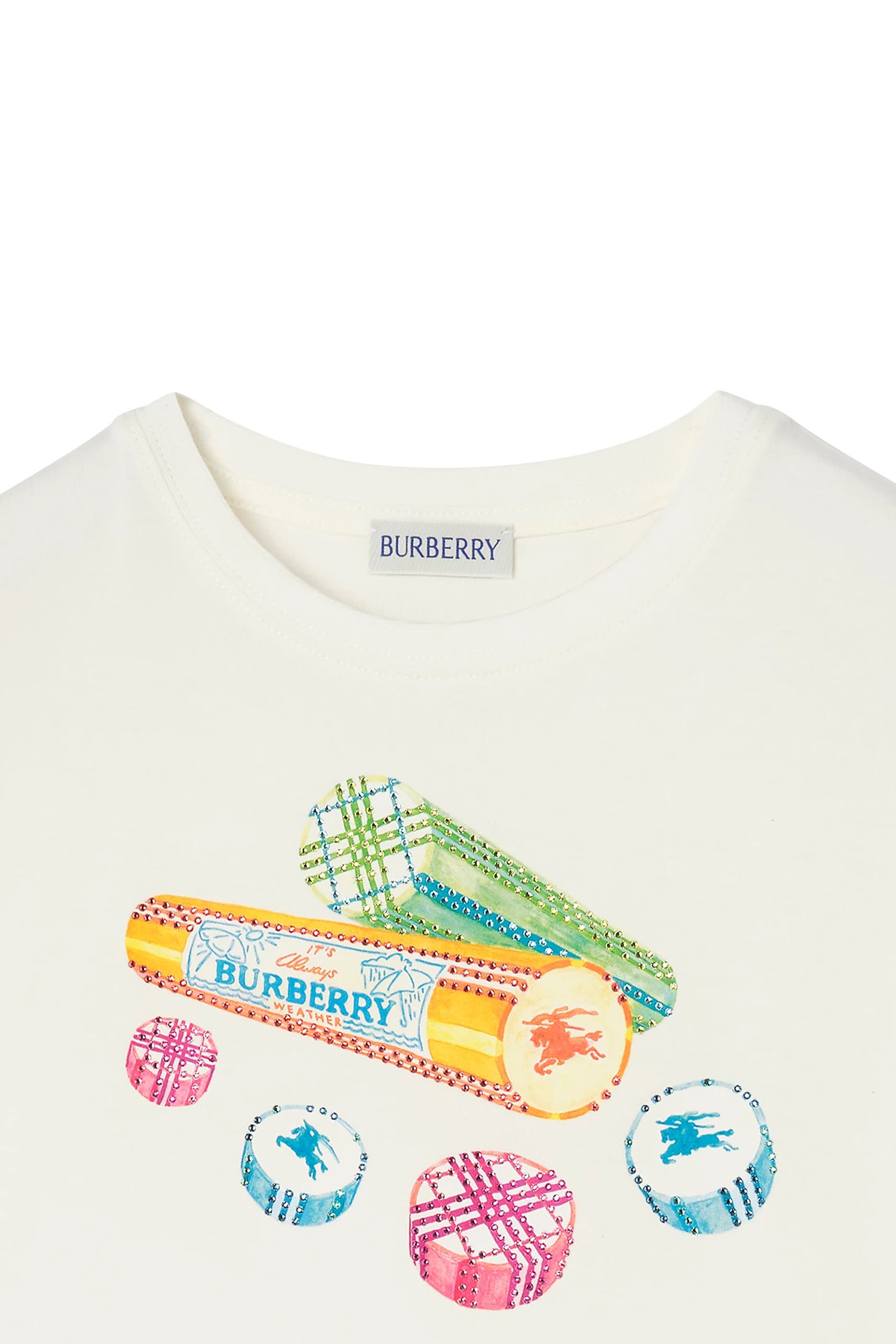 تيشيرت بنقشات حلوى بكريستال قطن للأطفال