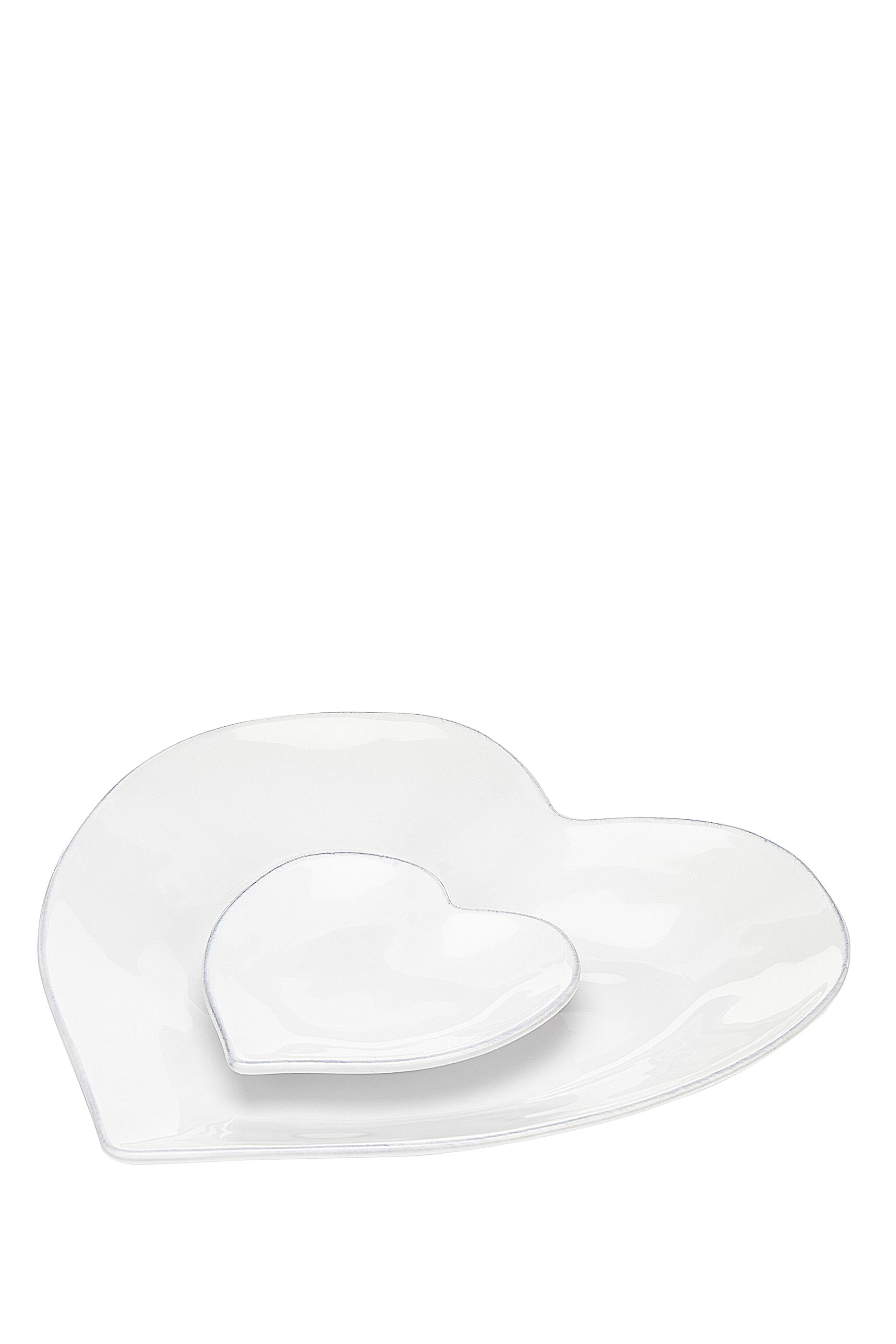 طبق عشاء بورتو بتصميم قلب خزف حجري