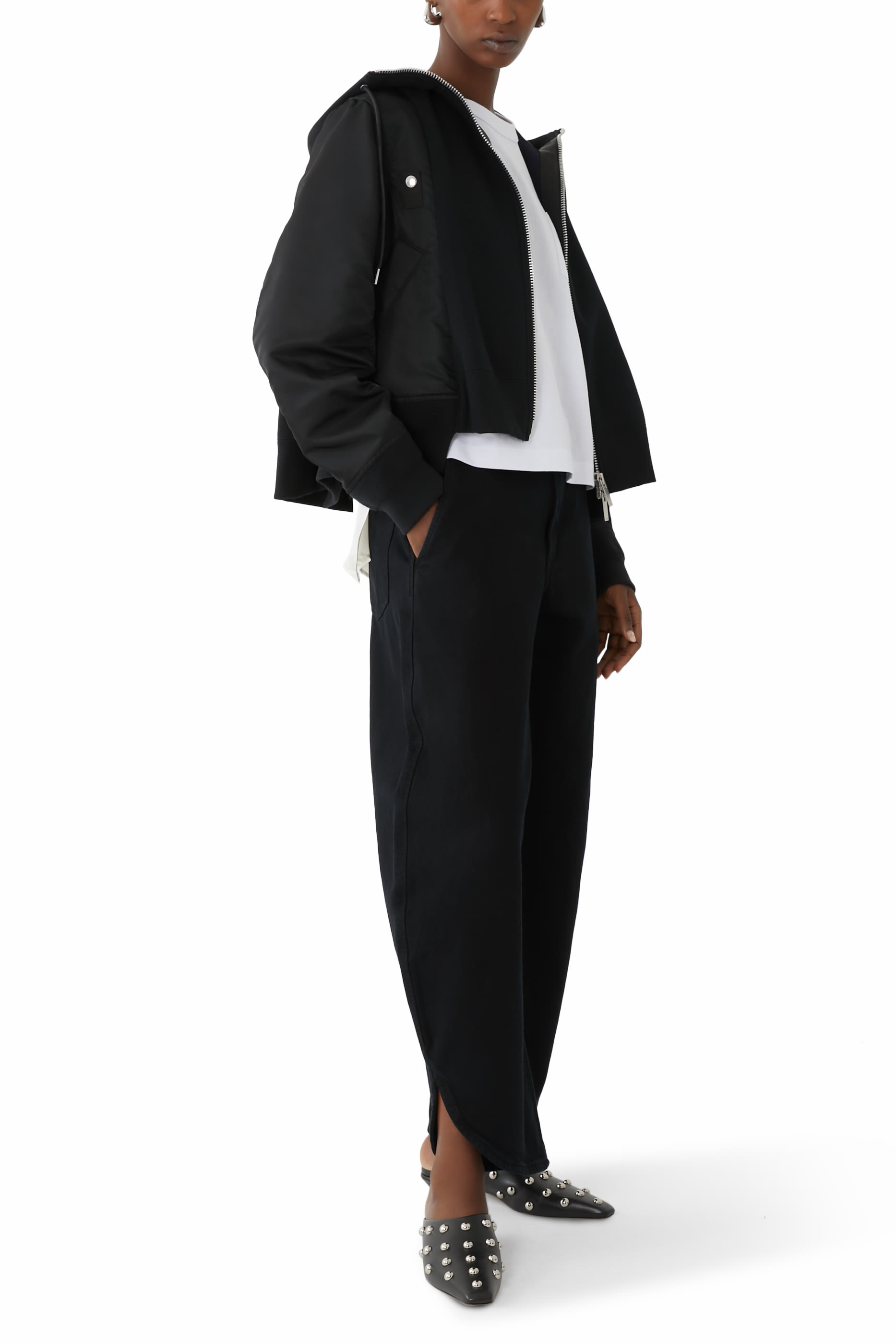 هودي سبونج سويت x نايلون تويل