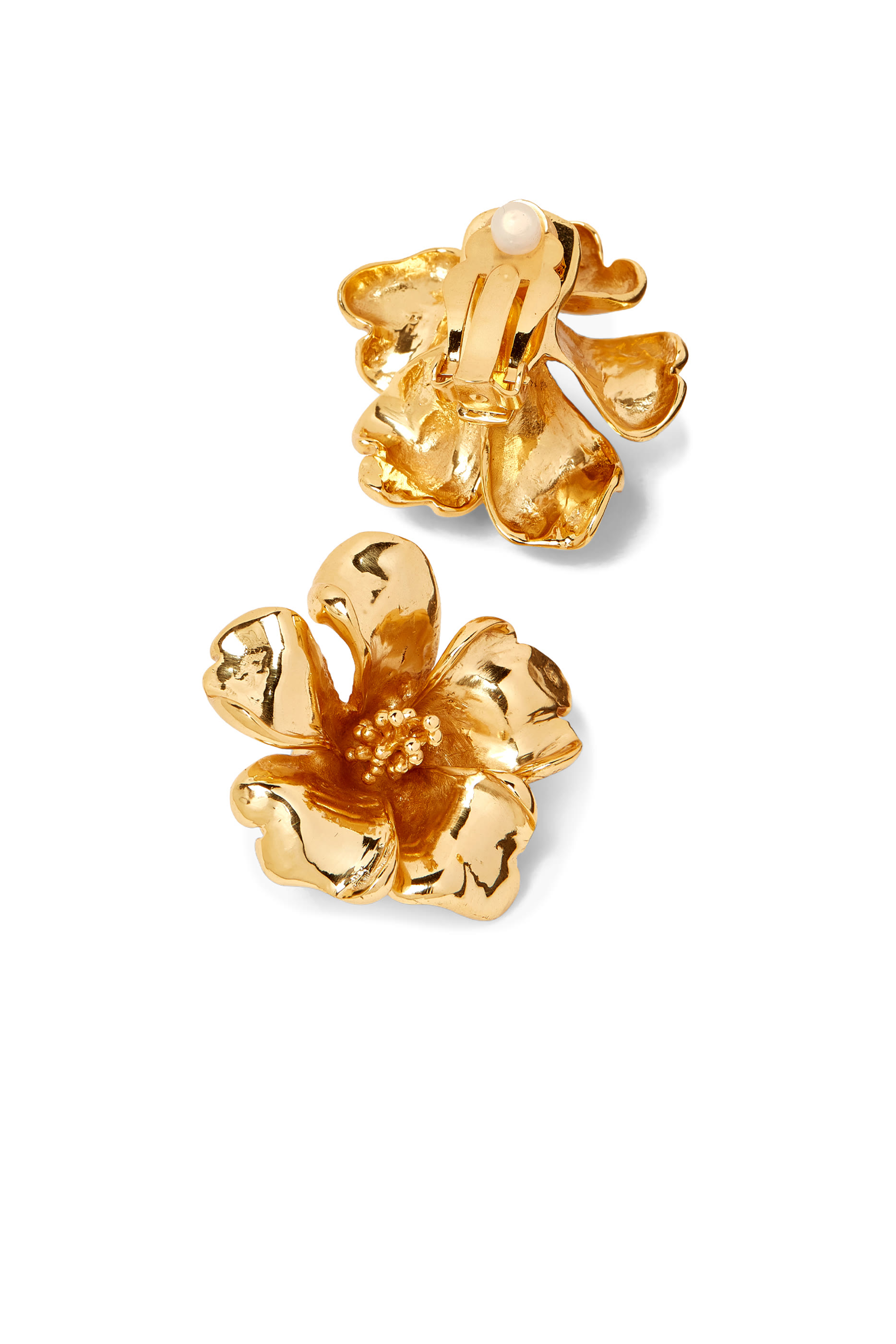 أقراط بتصميم على شكل زهرة الكركديه